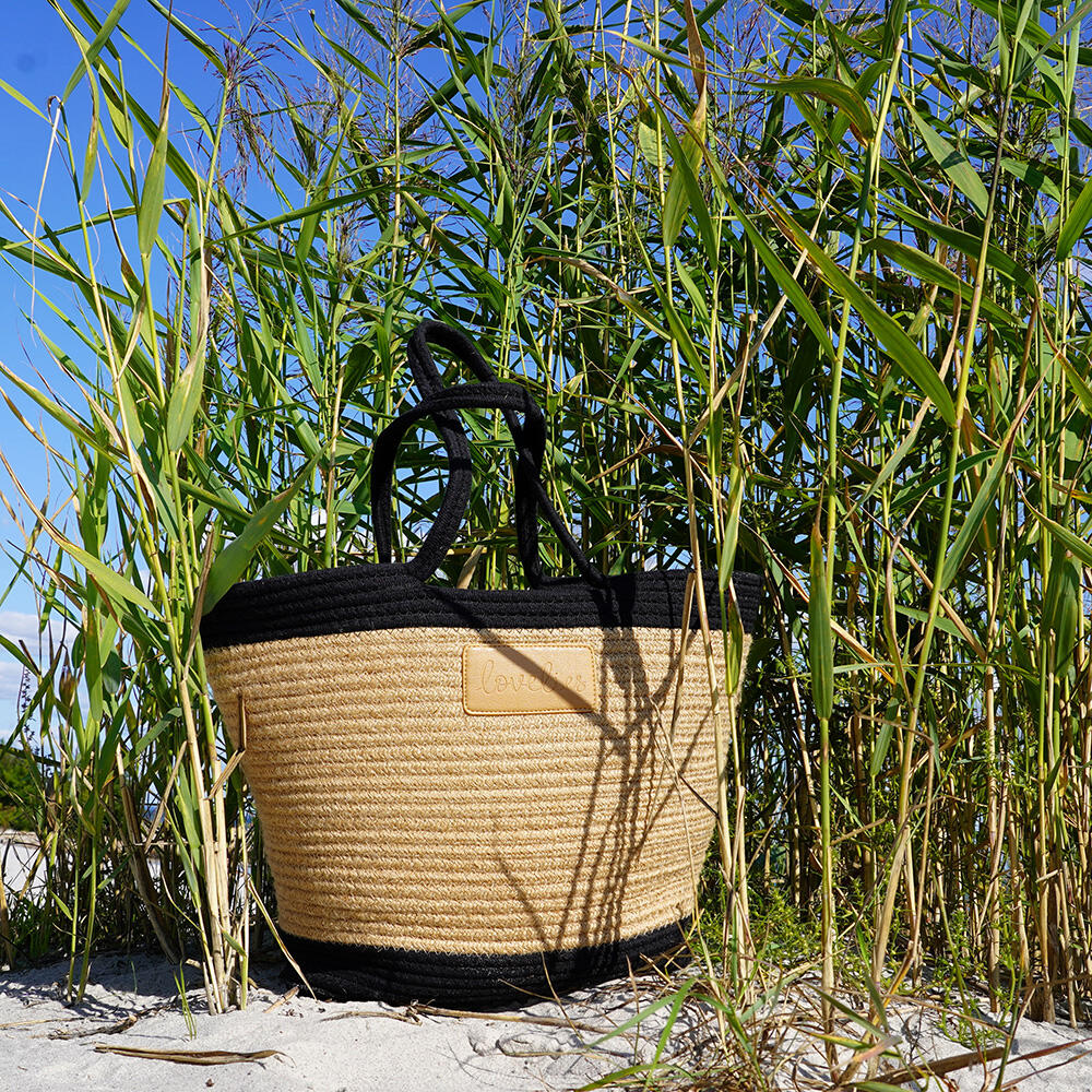 Flamencos strandtaske, medium - Jet Black