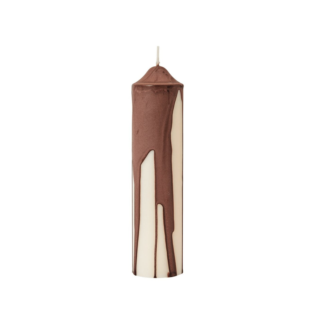 Dryp bloklys, H20 cm - Dark Chocolate
