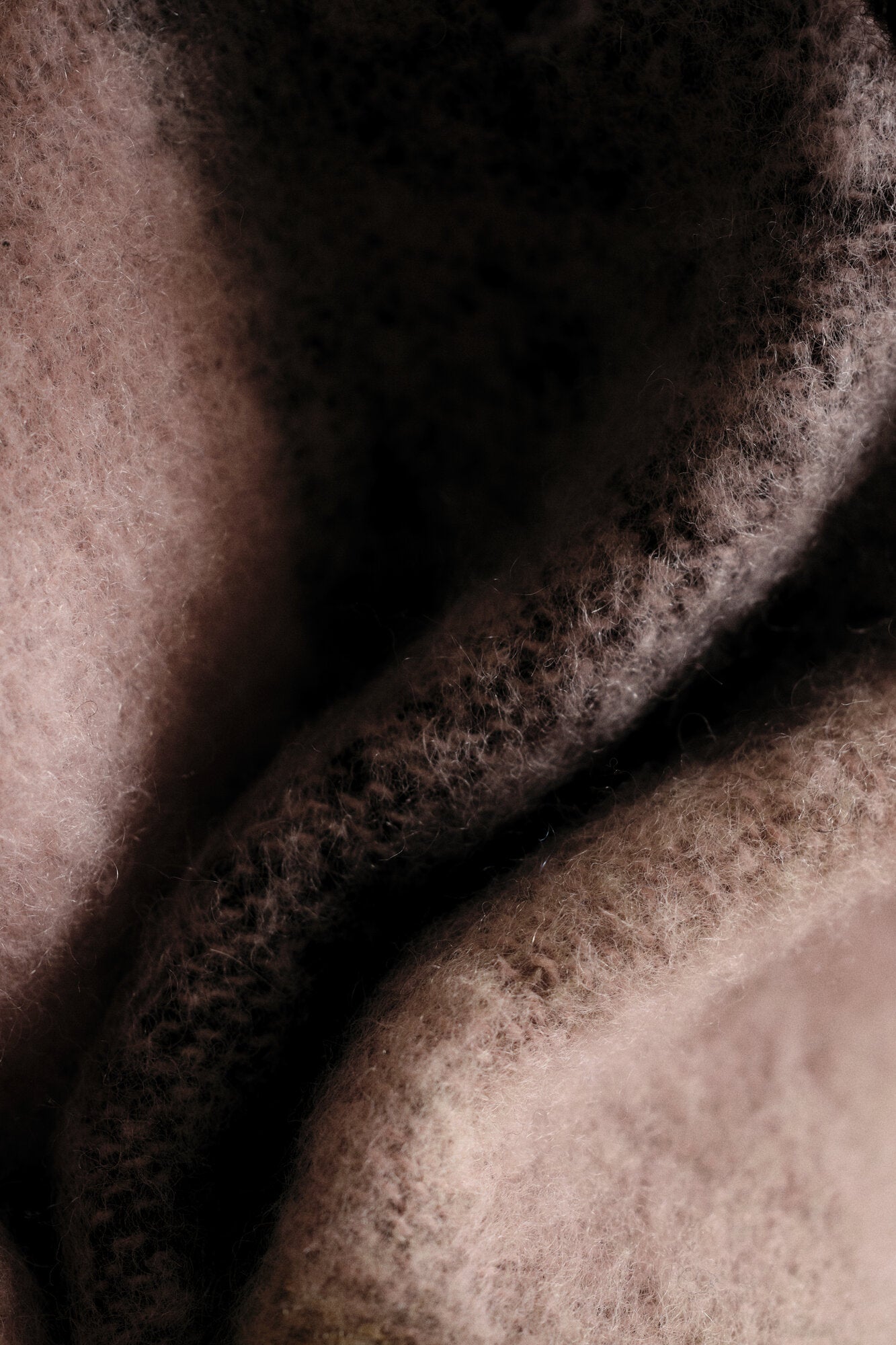 Blur mohairtæppe, 130x170 cm - Butter/Pale Rose