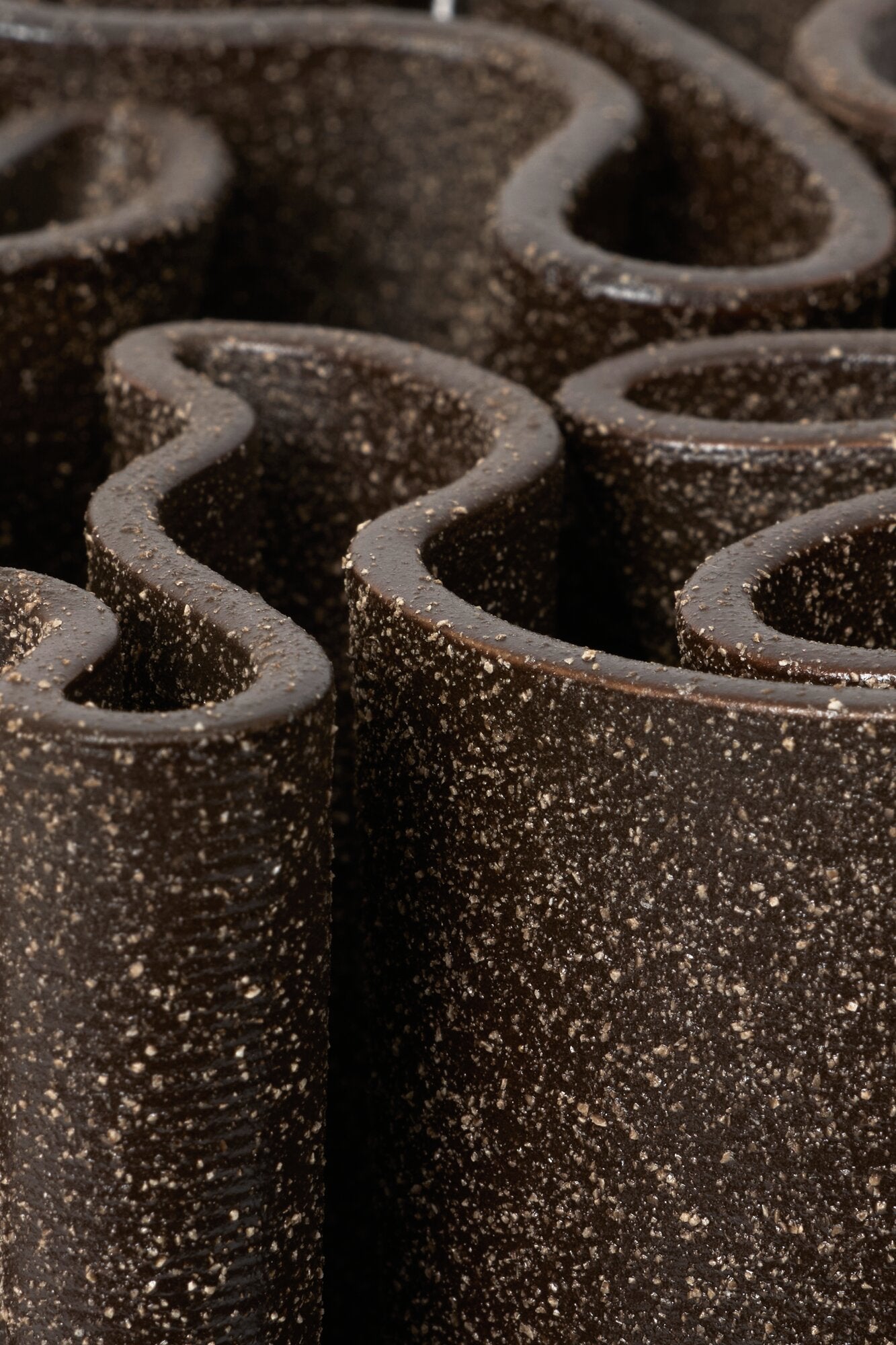 Dedali vase, H11 cm - Dark Brown