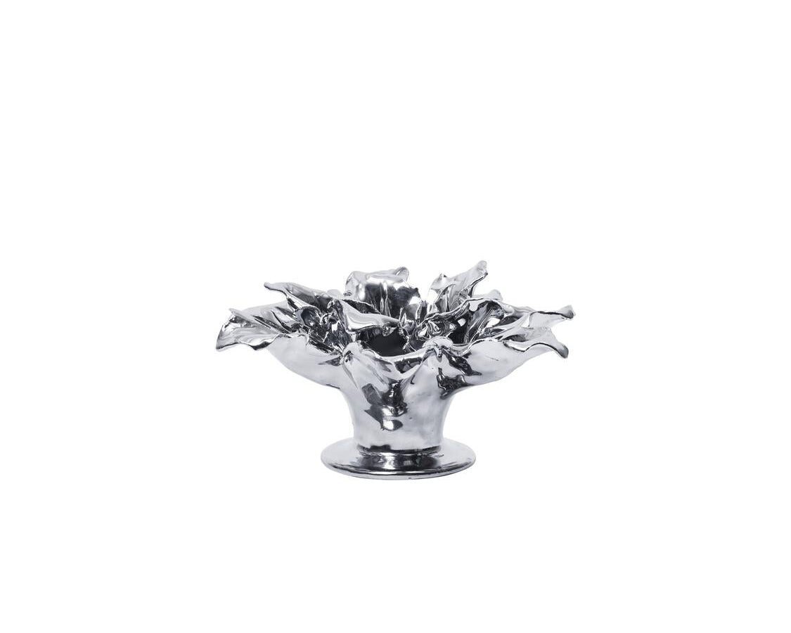 Holly Leaf lysestage – sølvfarvet