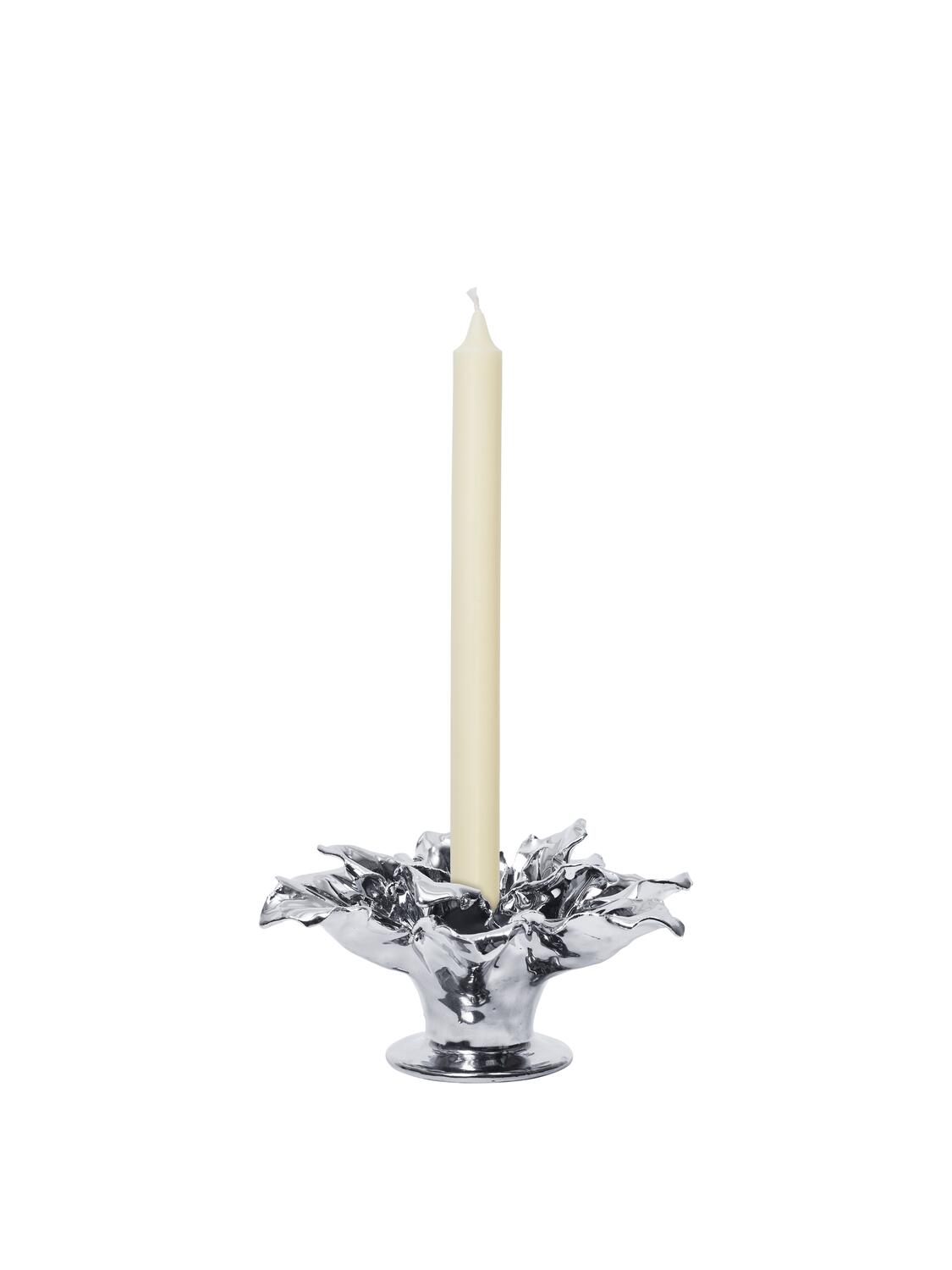 Holly Leaf lysestage – sølvfarvet