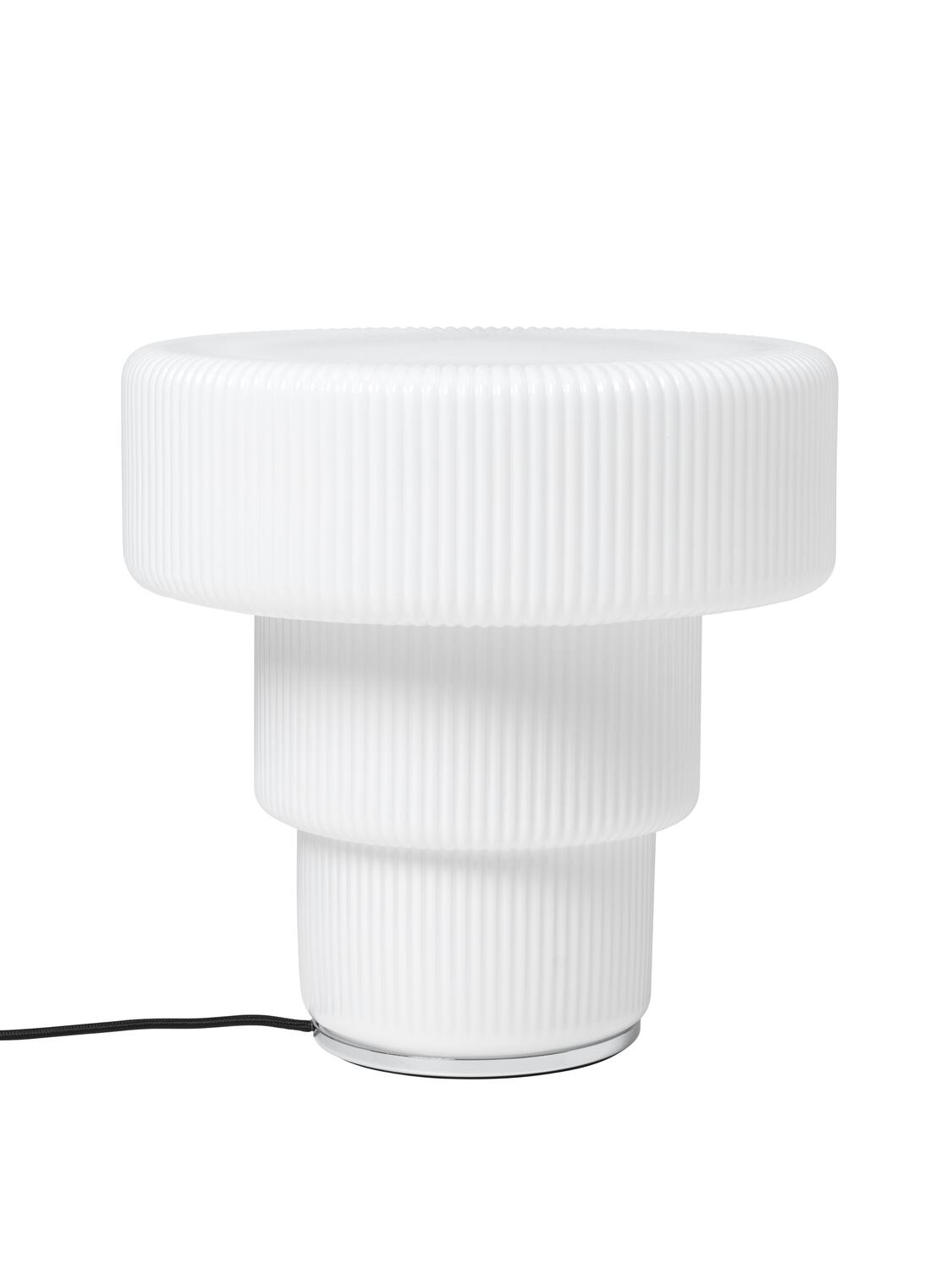 Ripple bordlampe, H28 cm - hvid