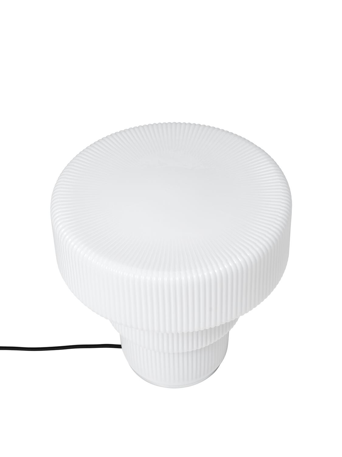 Ripple bordlampe, H28 cm - hvid