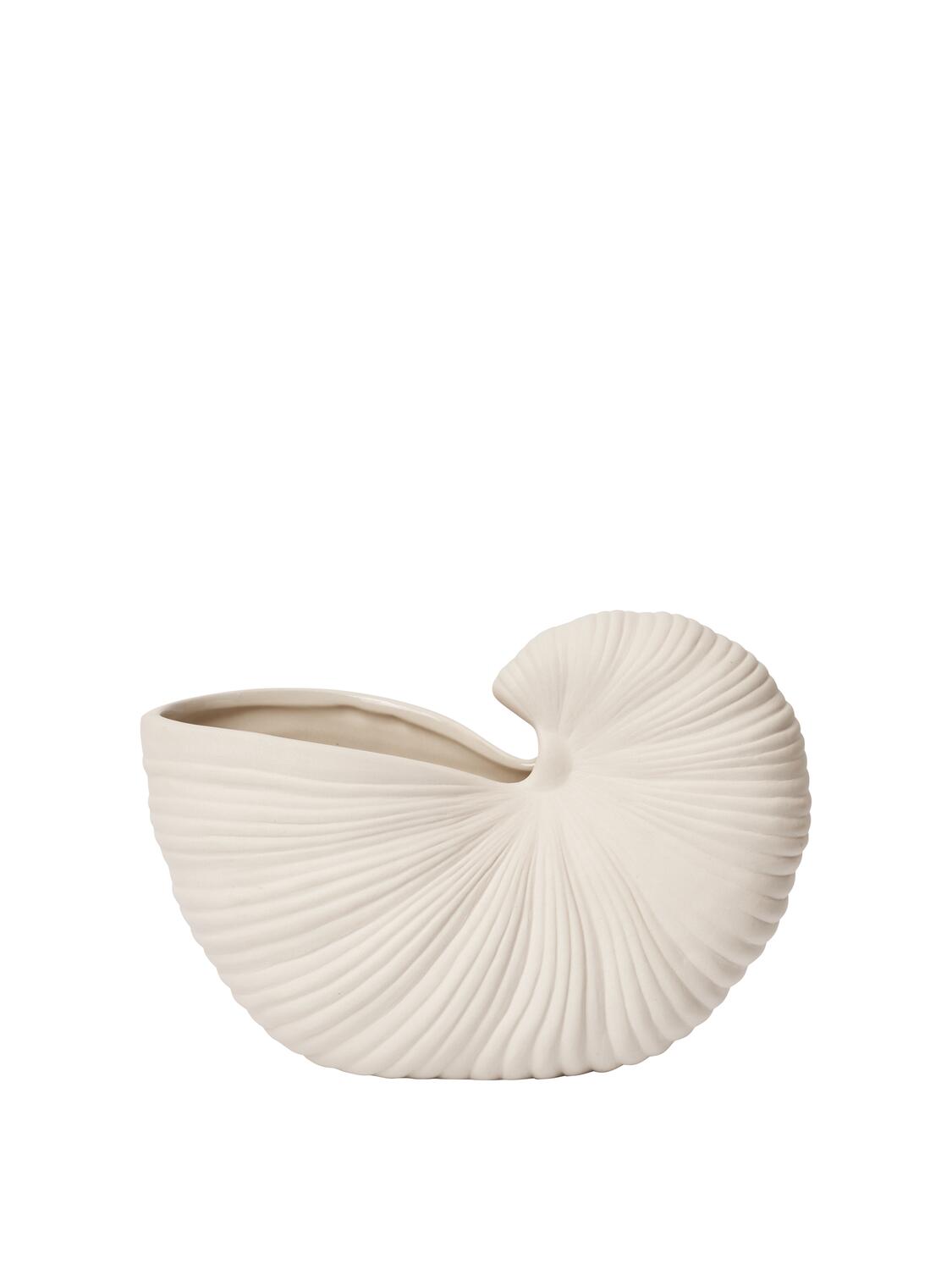 Shell vase, B23 cm - Off-white