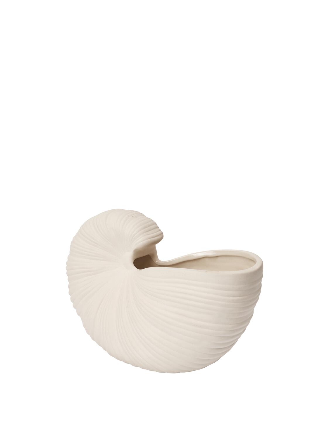 Shell vase, B23 cm - Off-white