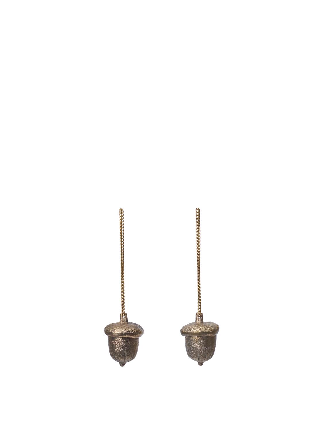 Acorn juleophæng, 2 stk – Brass