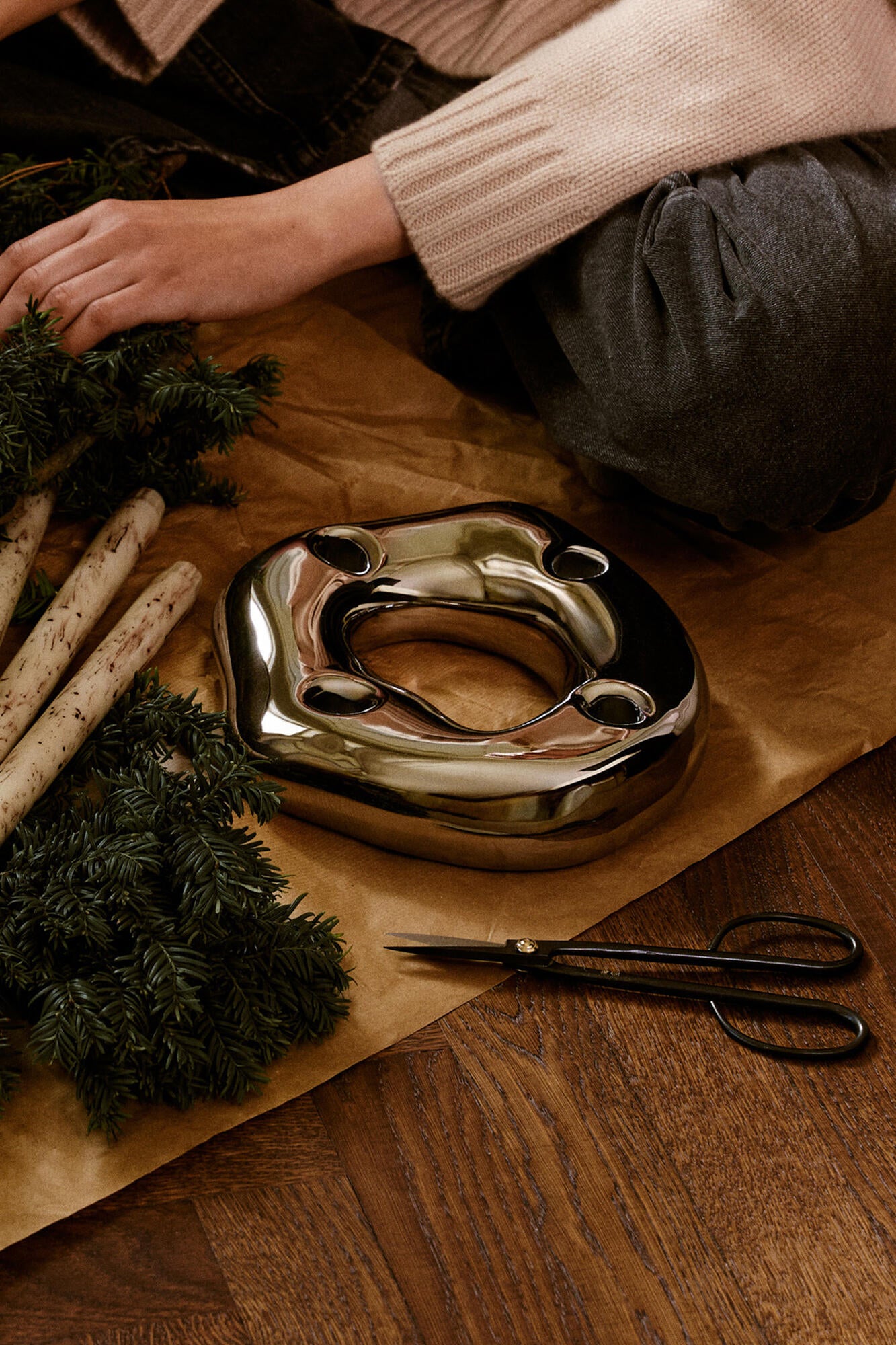Bellure Ring adventsstage – sølvfarvet