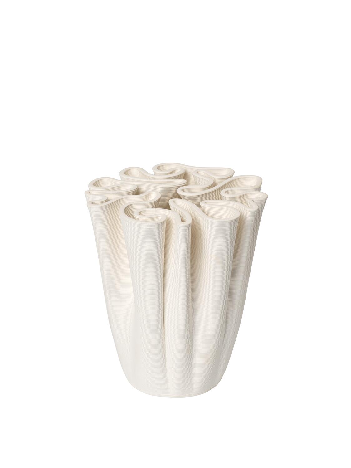 Dedali vase, H18 cm - Off-white