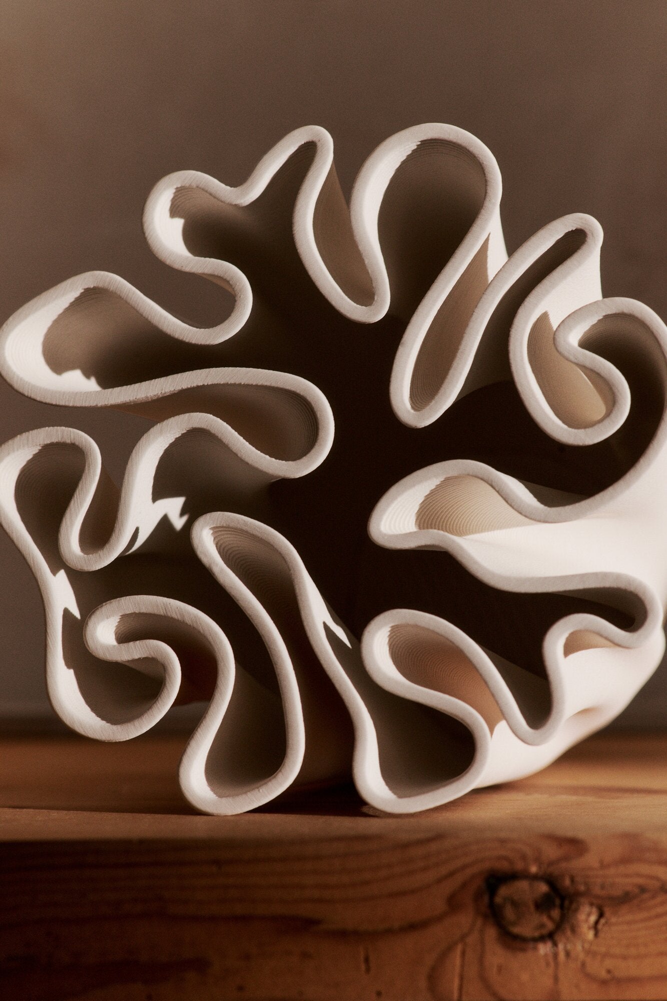 Dedali vase, H18 cm - Off-white