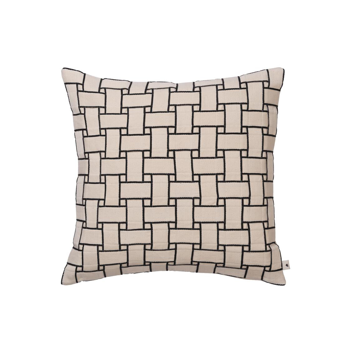 Lattice pyntepude, 50x50 cm - Off-white/Black
