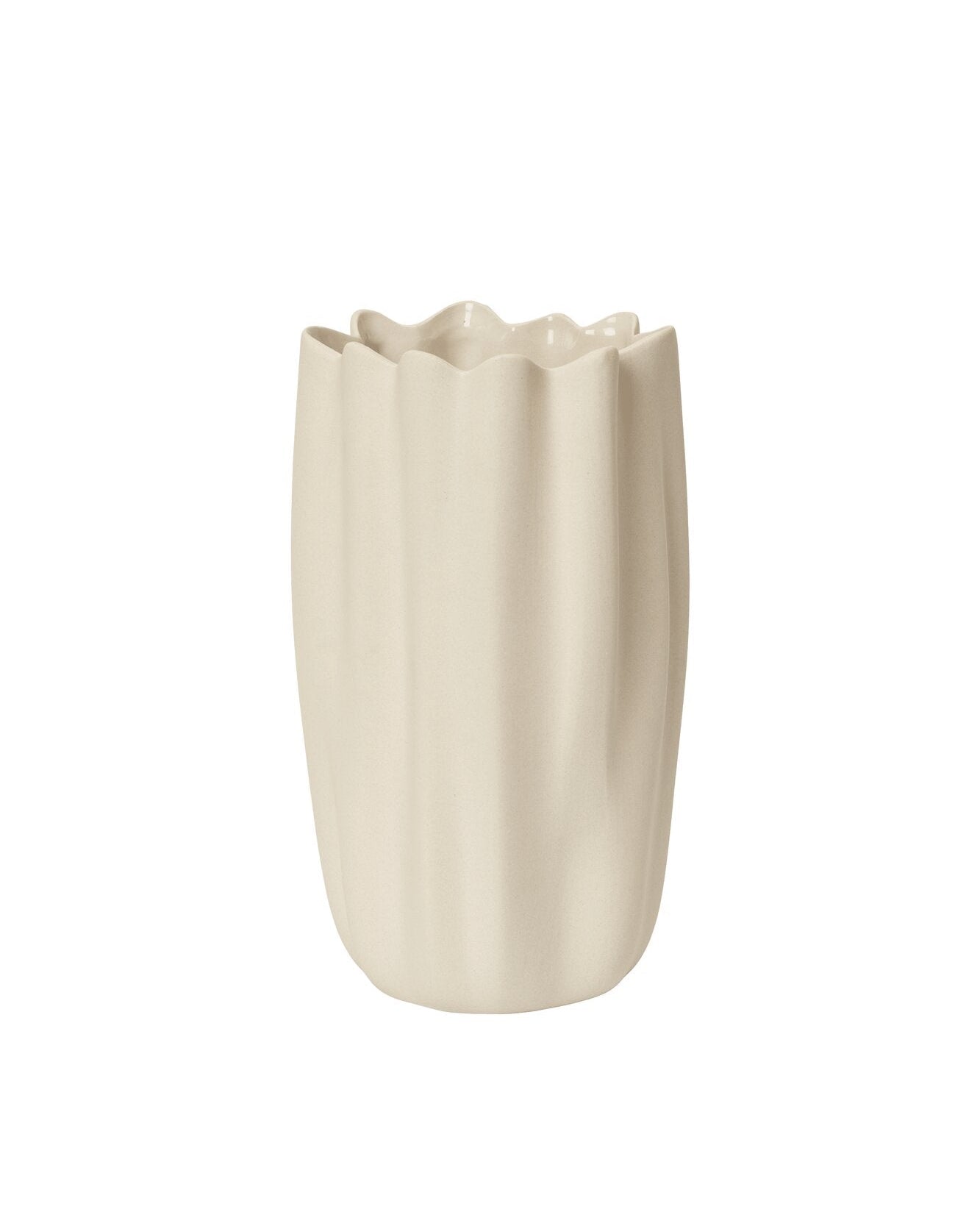 Nium vase, H23 - Off-white
