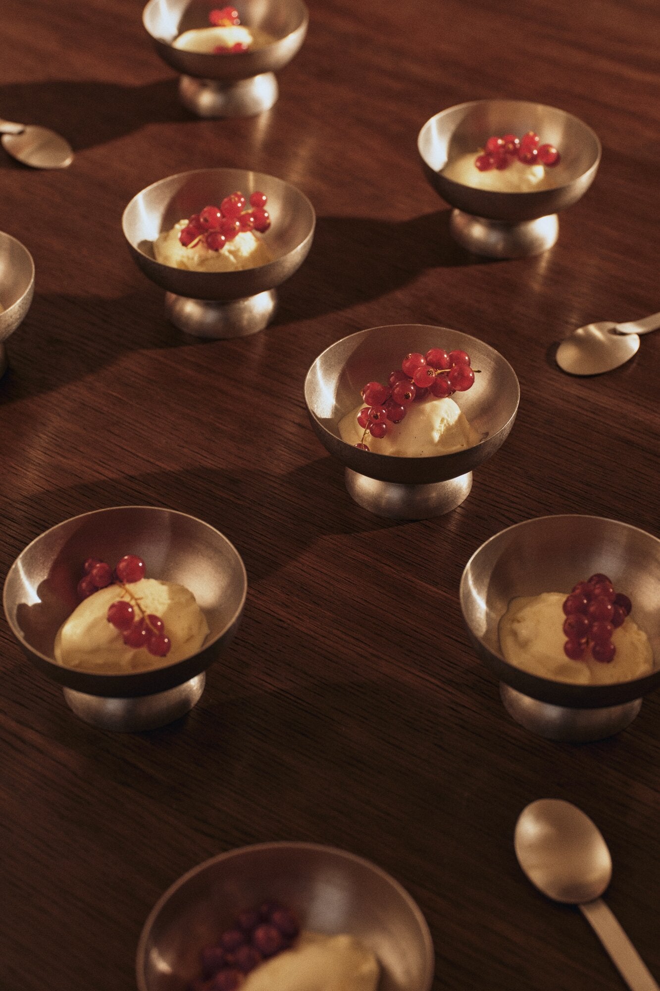Tumbled dessertskål - Stainless Steel