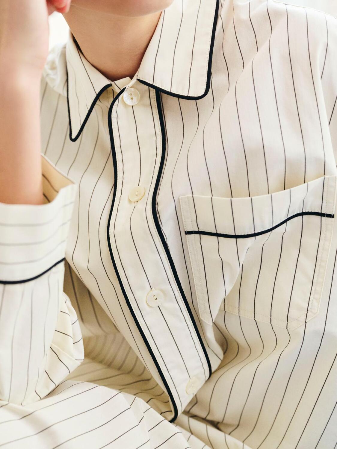 Fineline Long natkjole - Ivory