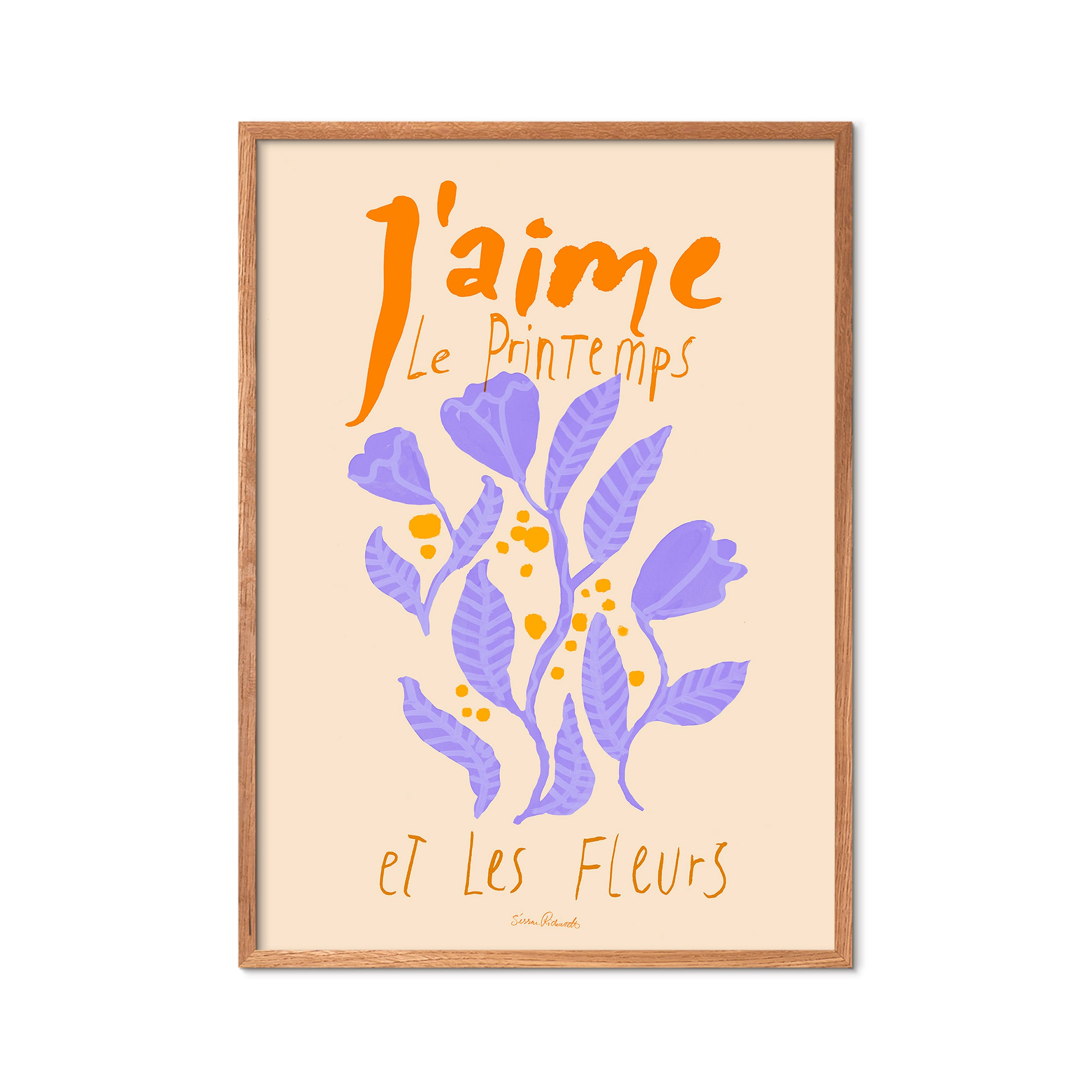 Fleurs Violettes plakat - 30x40