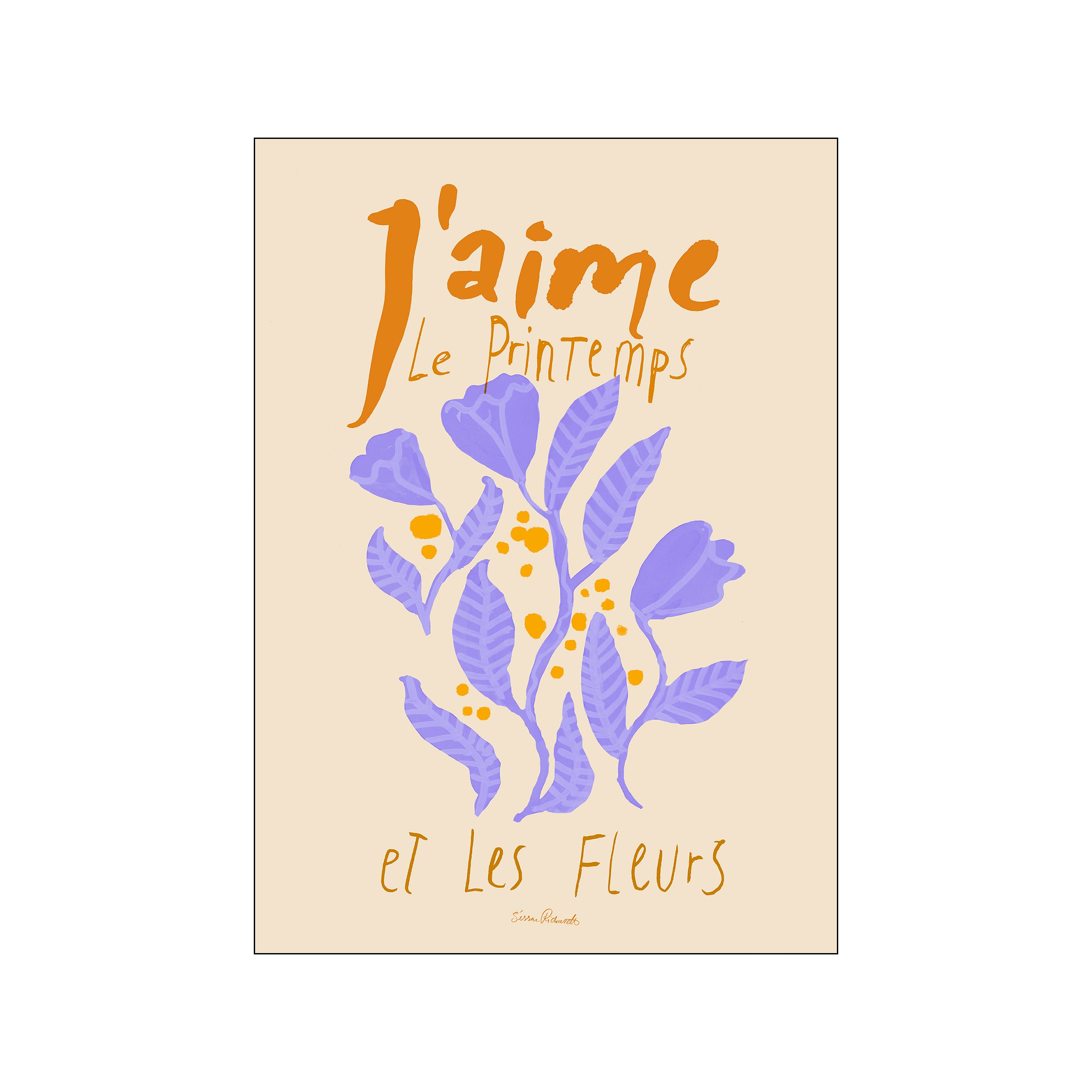 Fleurs Violettes plakat - 30x40