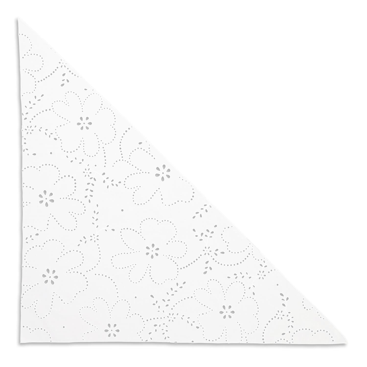 Floral Broderie bandana - Soft White