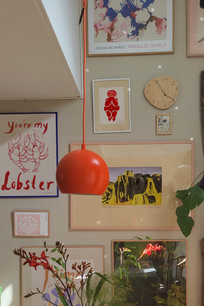 Limited Ball Pendel lampe, Ø18 - Peachy Powder