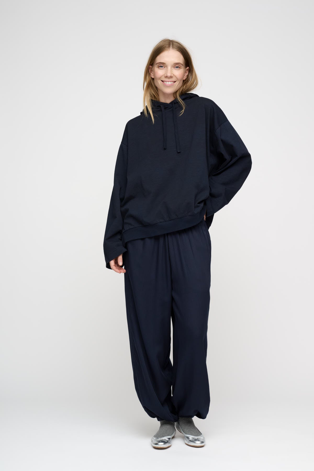 Free Silky bukser - Dark Navy