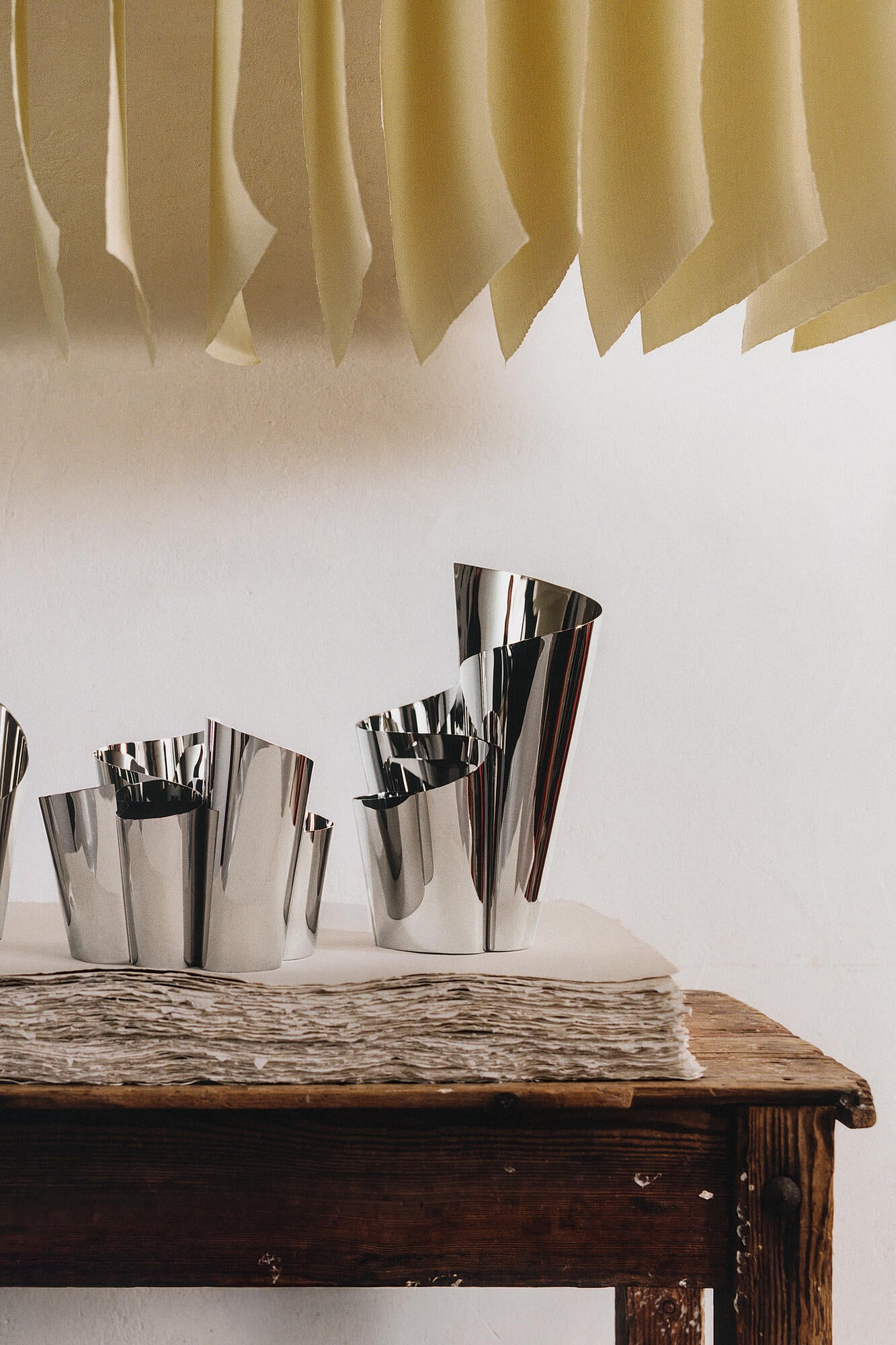 Fold vase, mellem - Rustfrit Stål