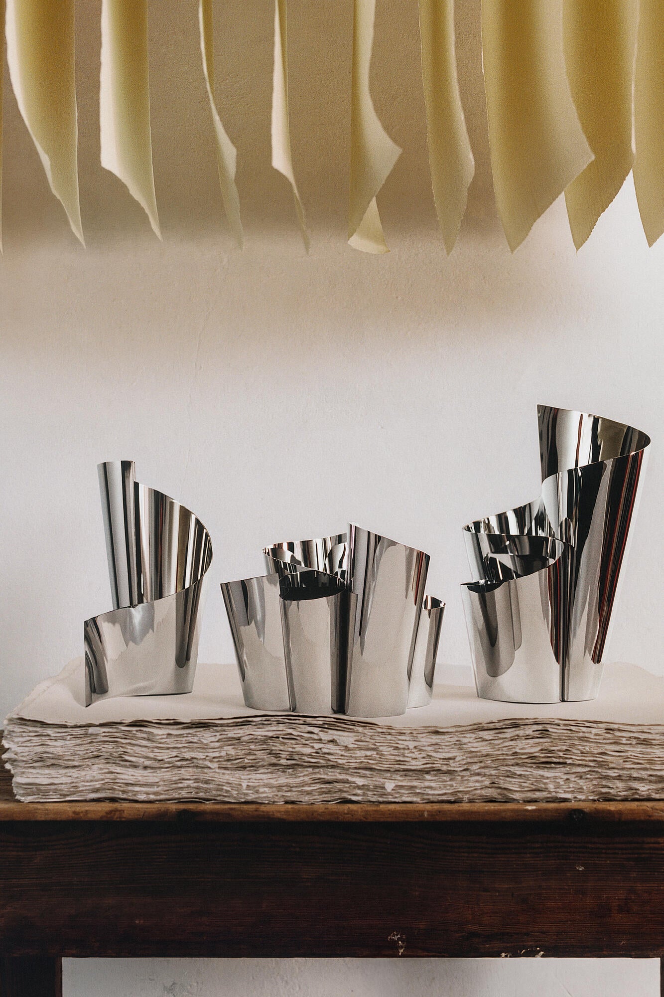 Fold vase, stor - Rustfrit Stål