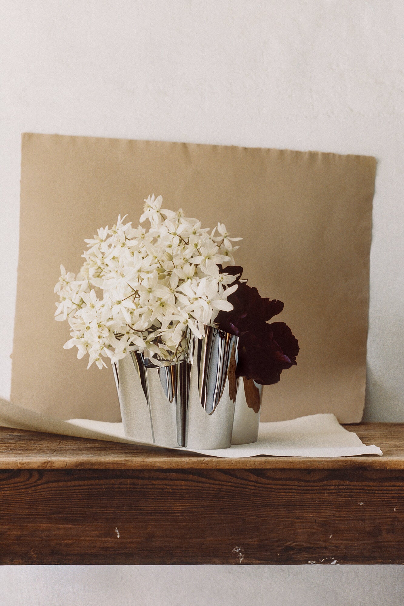 Fold vase, stor - Rustfrit Stål