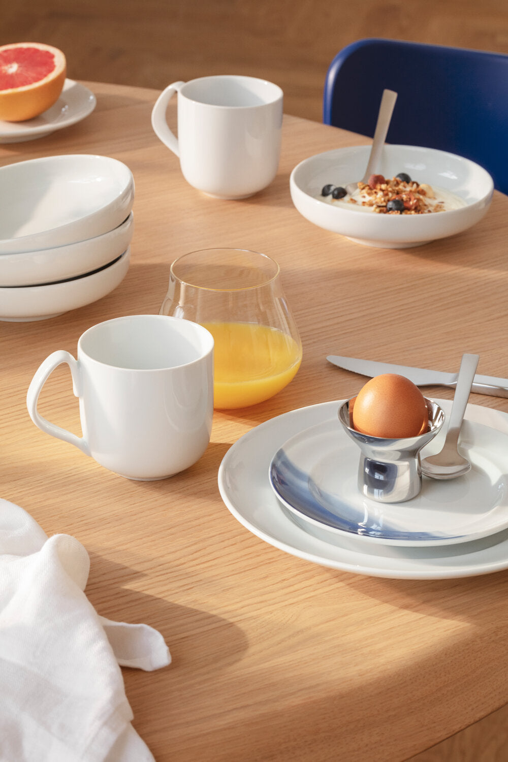 Koppel dyb tallerken, hvid - Ø15 cm.