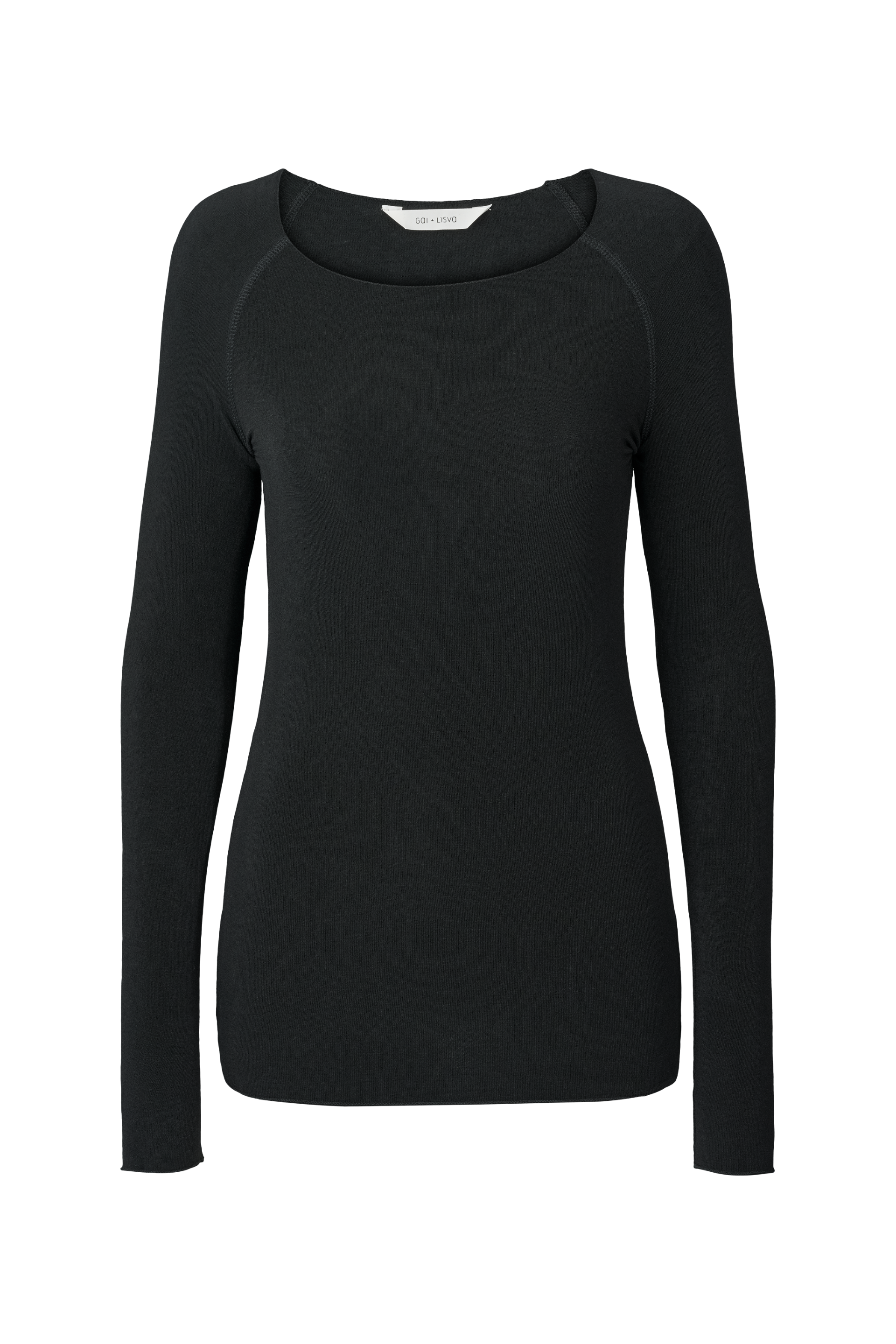 Amalie Wool langærmet t-shirt - sort