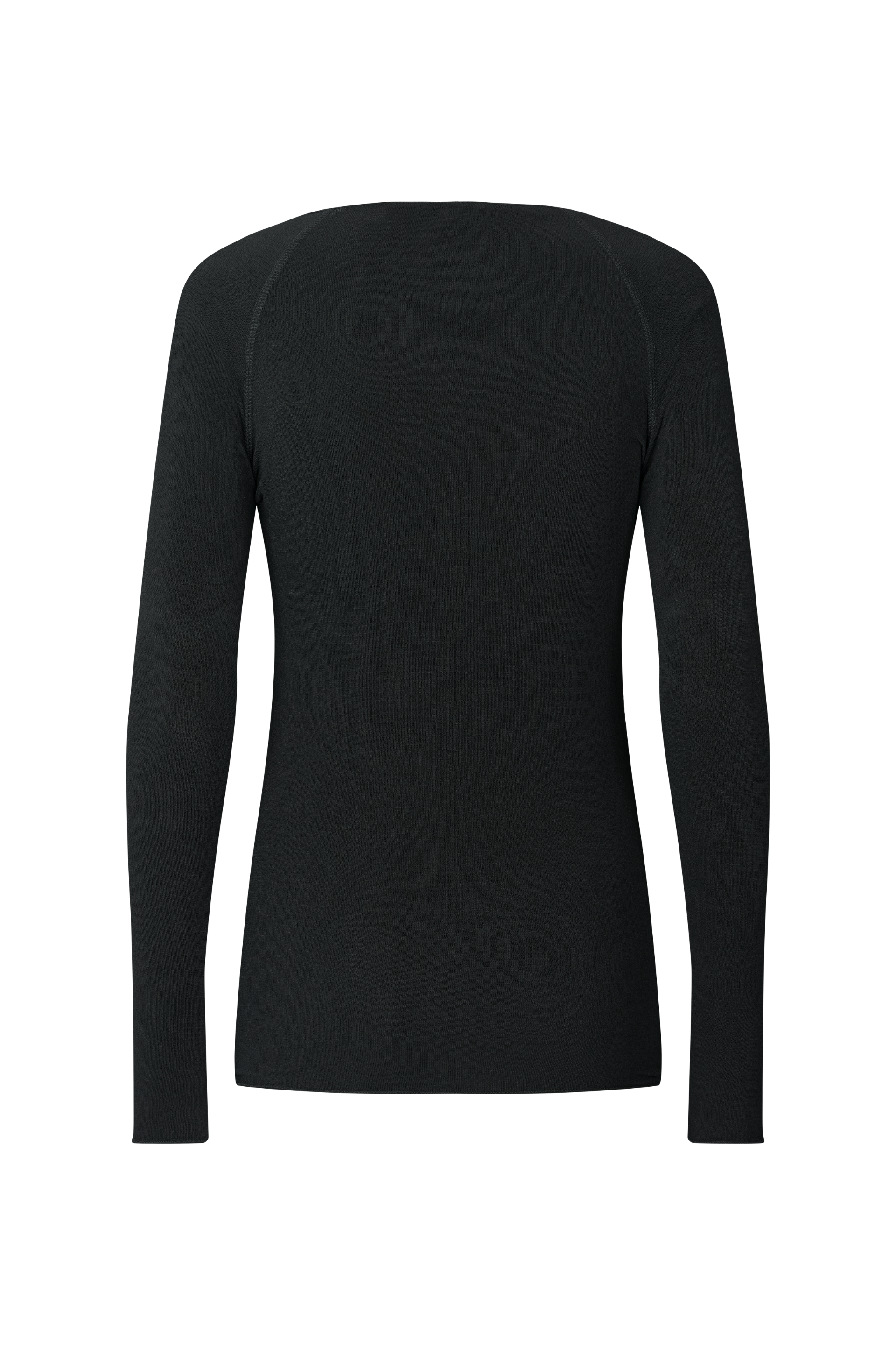Amalie Wool langærmet t-shirt - sort