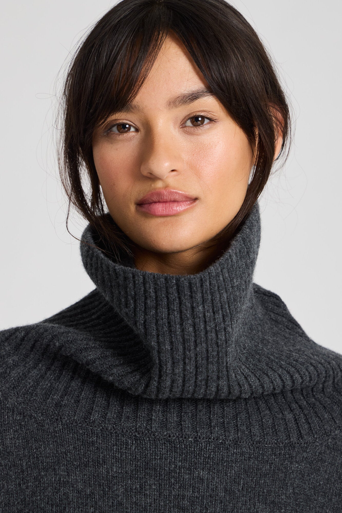 Vita Lambswool rullekrave - Dark grey