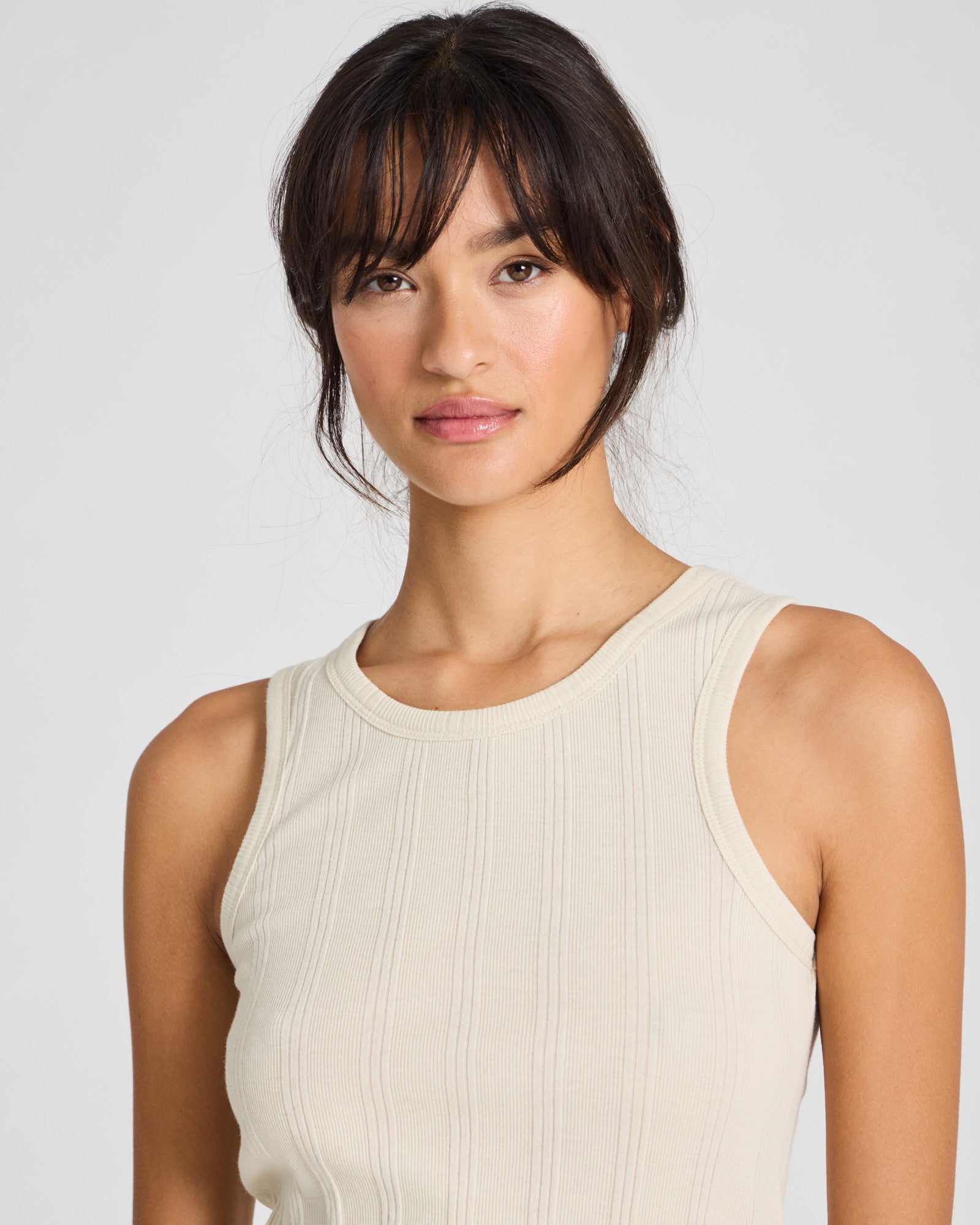 Alberte Drop needle tanktop - Ancient Grey