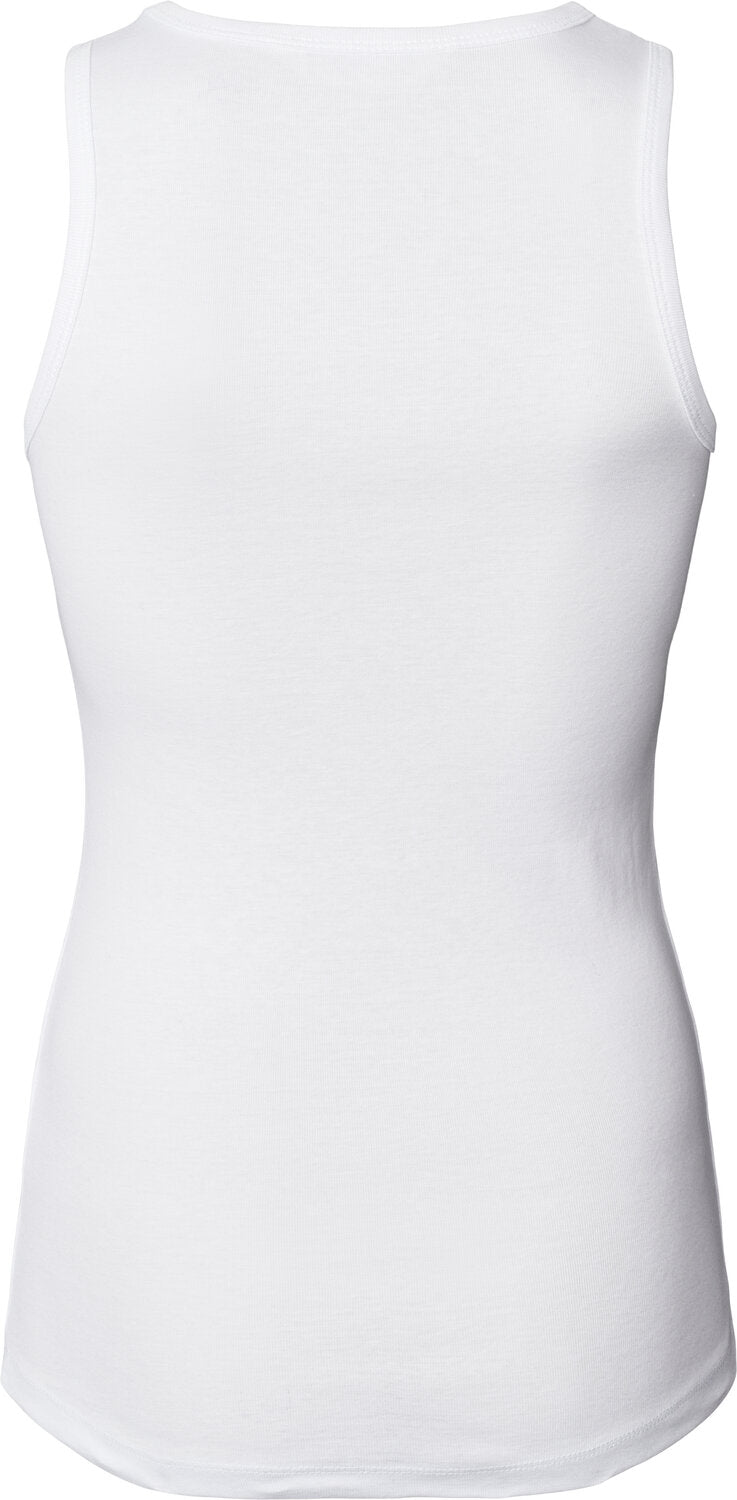 Alberte ribbet tanktop - hvid
