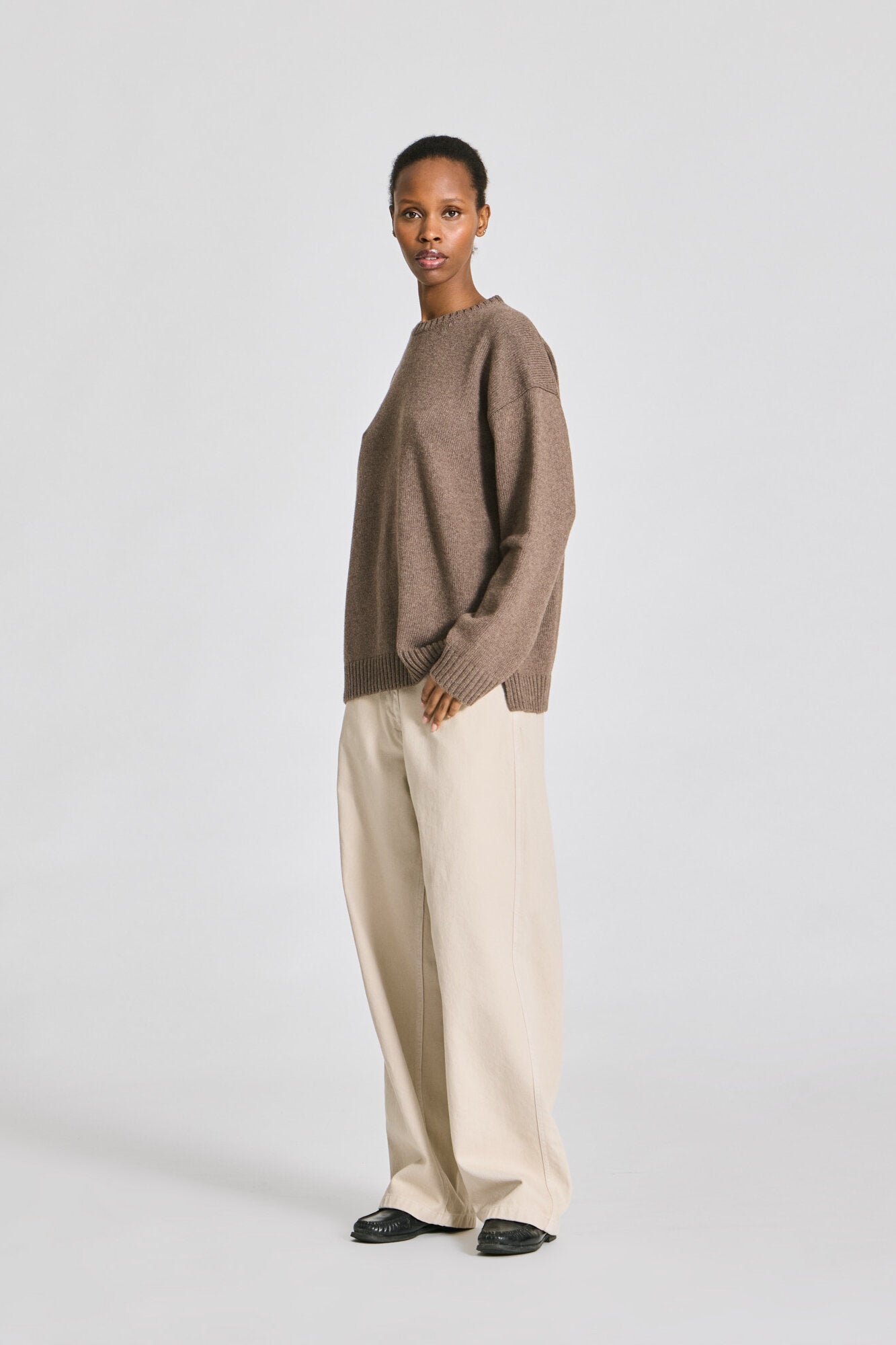Emely Lambswool striktrøje - Mole Mel