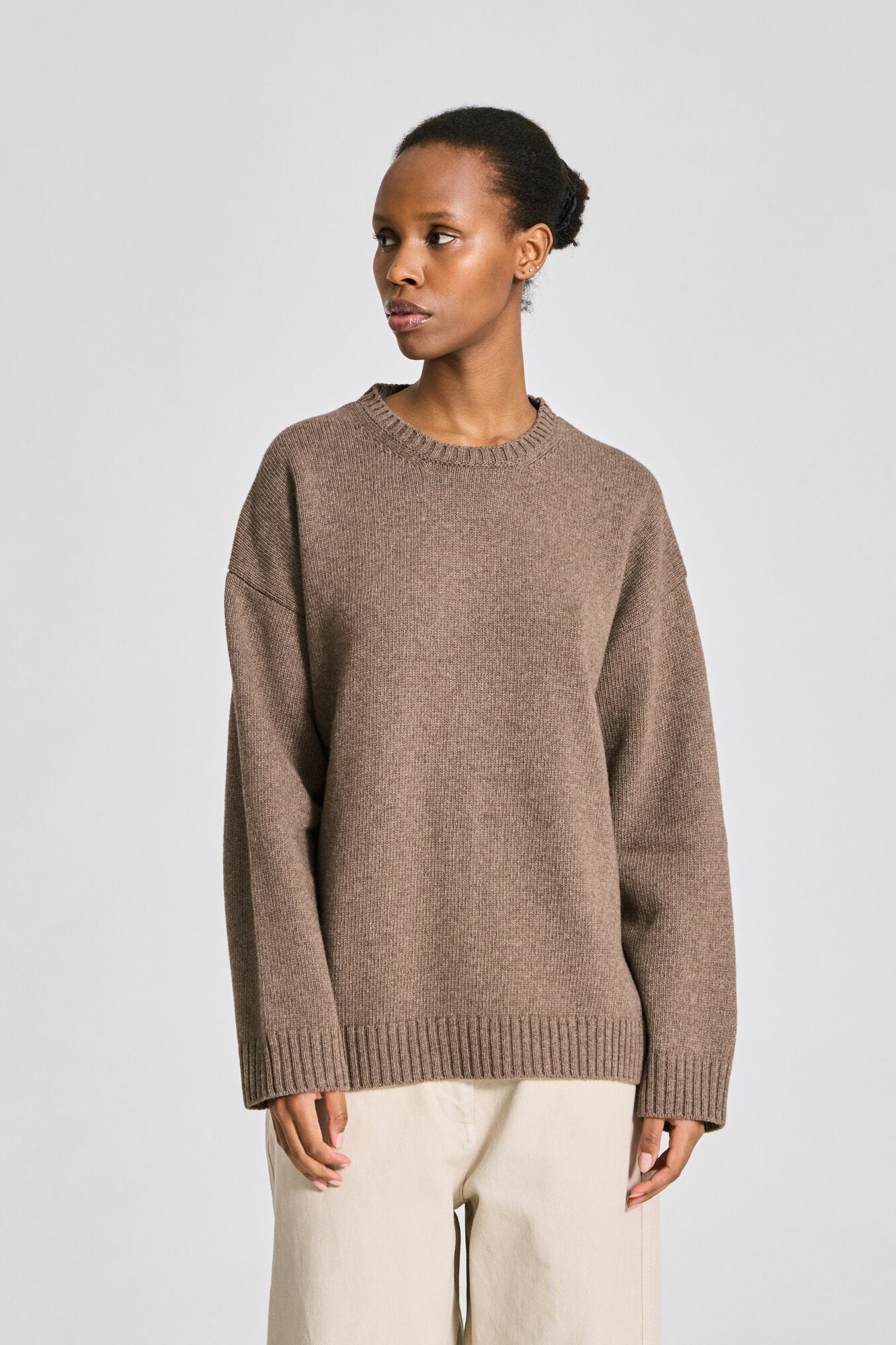 Emely Lambswool striktrøje - Mole Mel