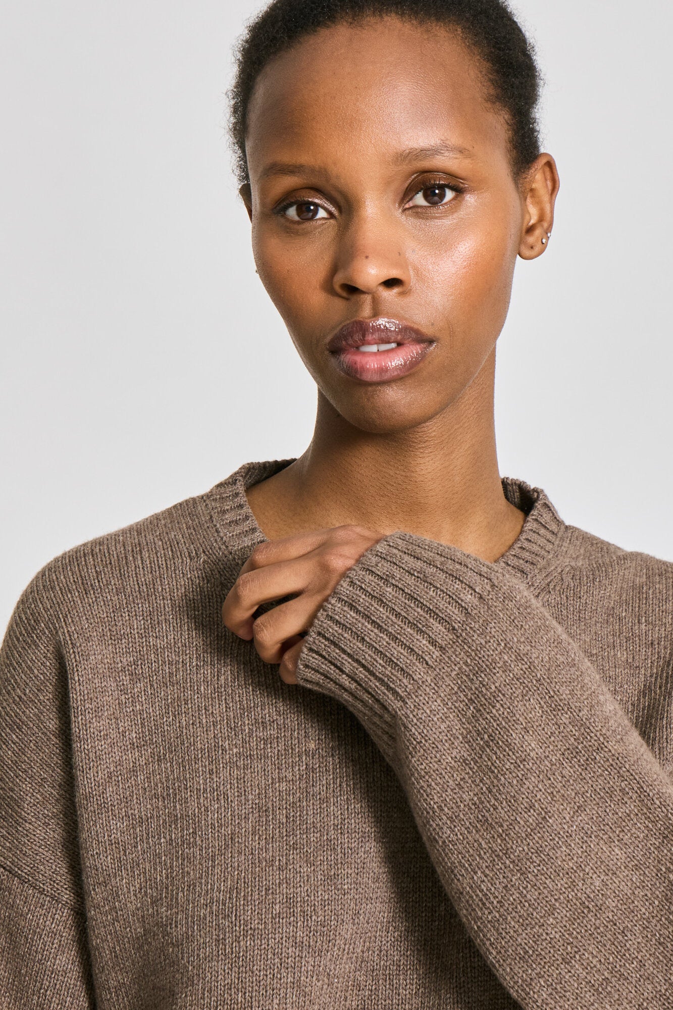 Emely Lambswool striktrøje - Mole Mel