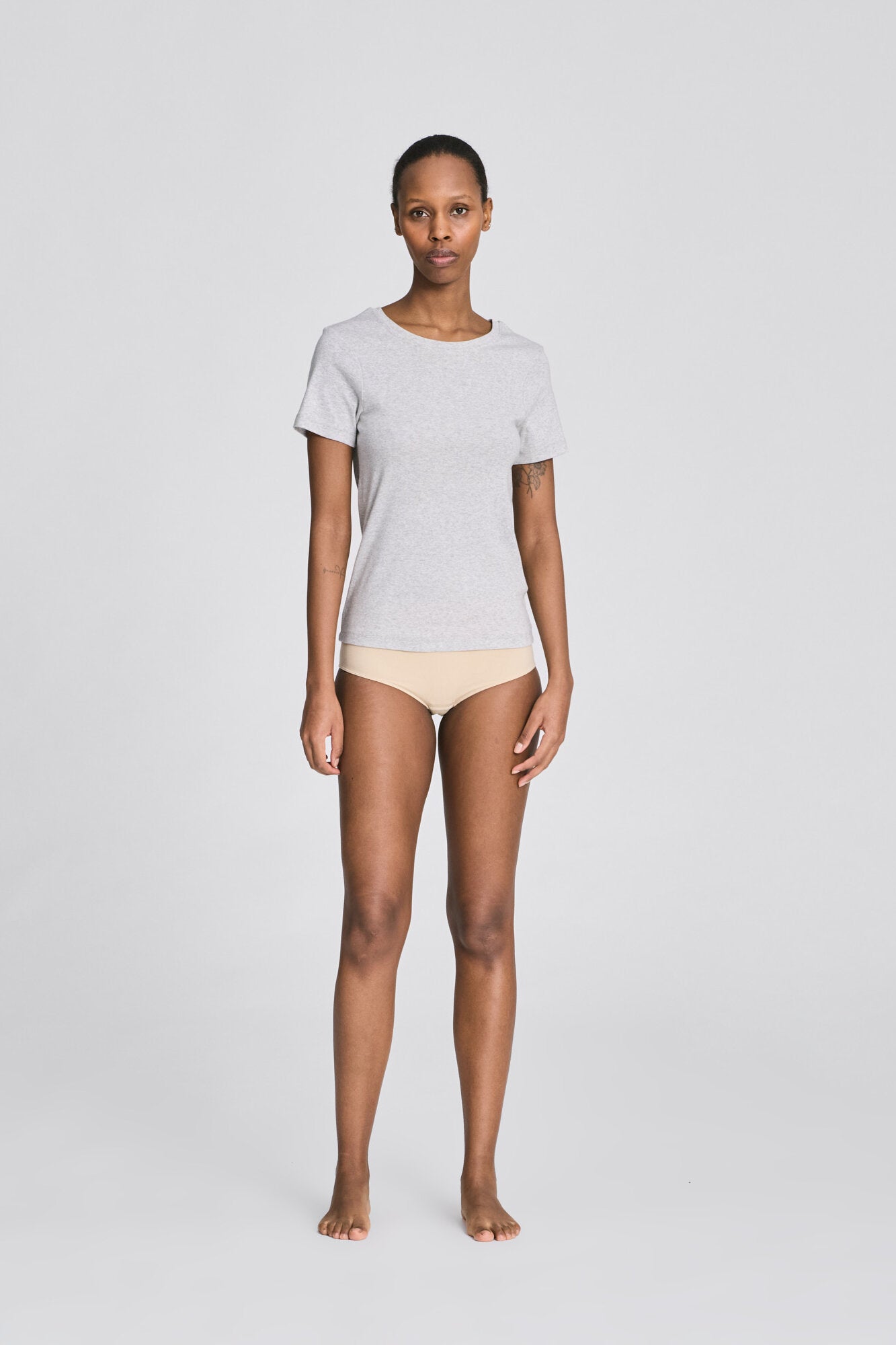 Trille Cotton t-shirt - Light Grey Mel