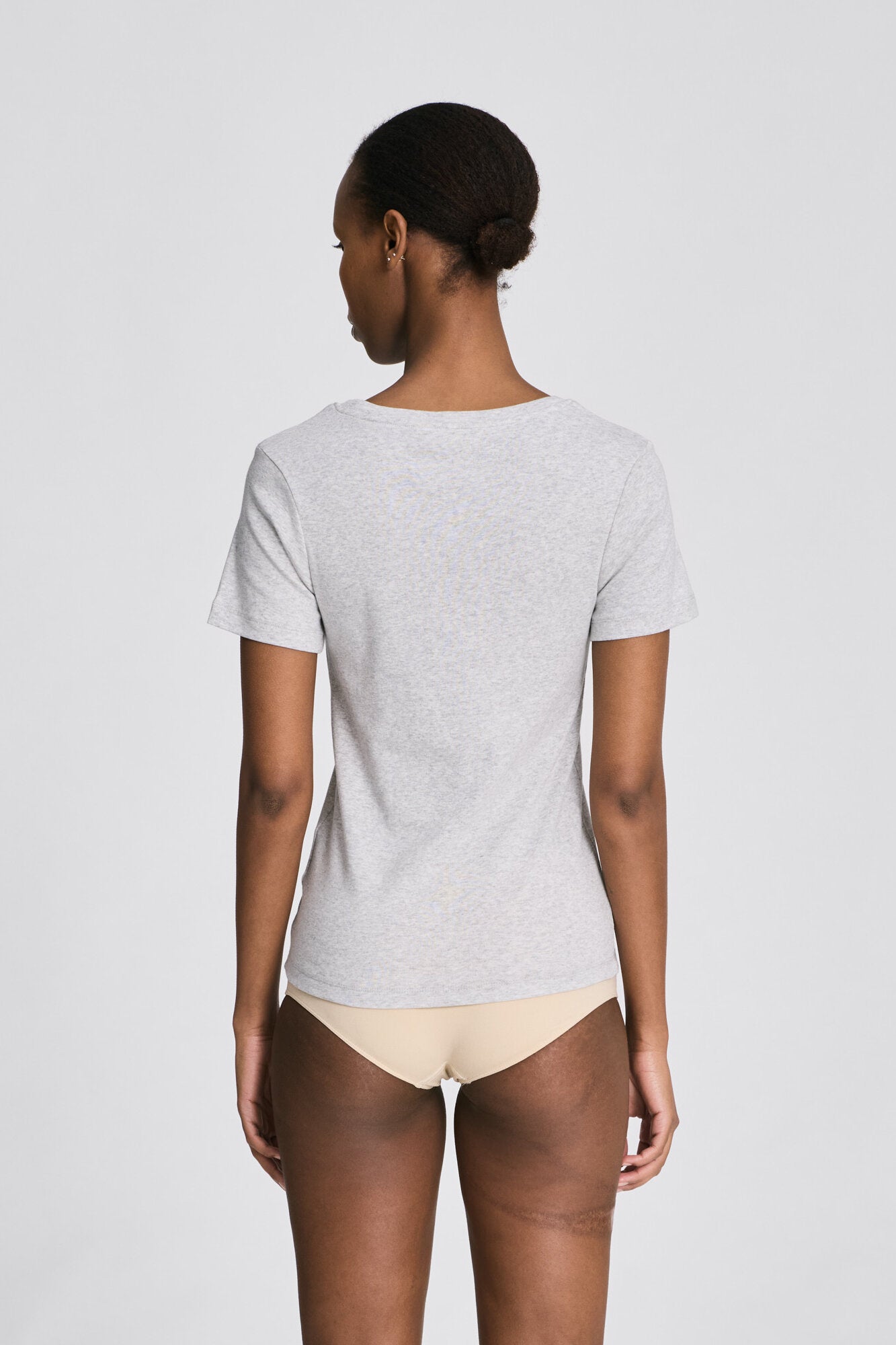 Trille Cotton t-shirt - Light Grey Mel