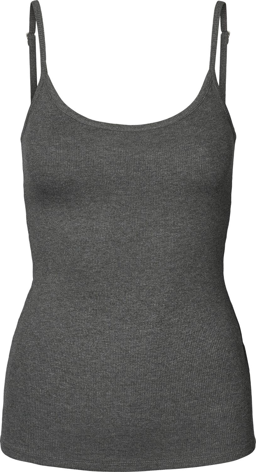 Cecilie Viscose Stretch top - Dark Grey Mel
