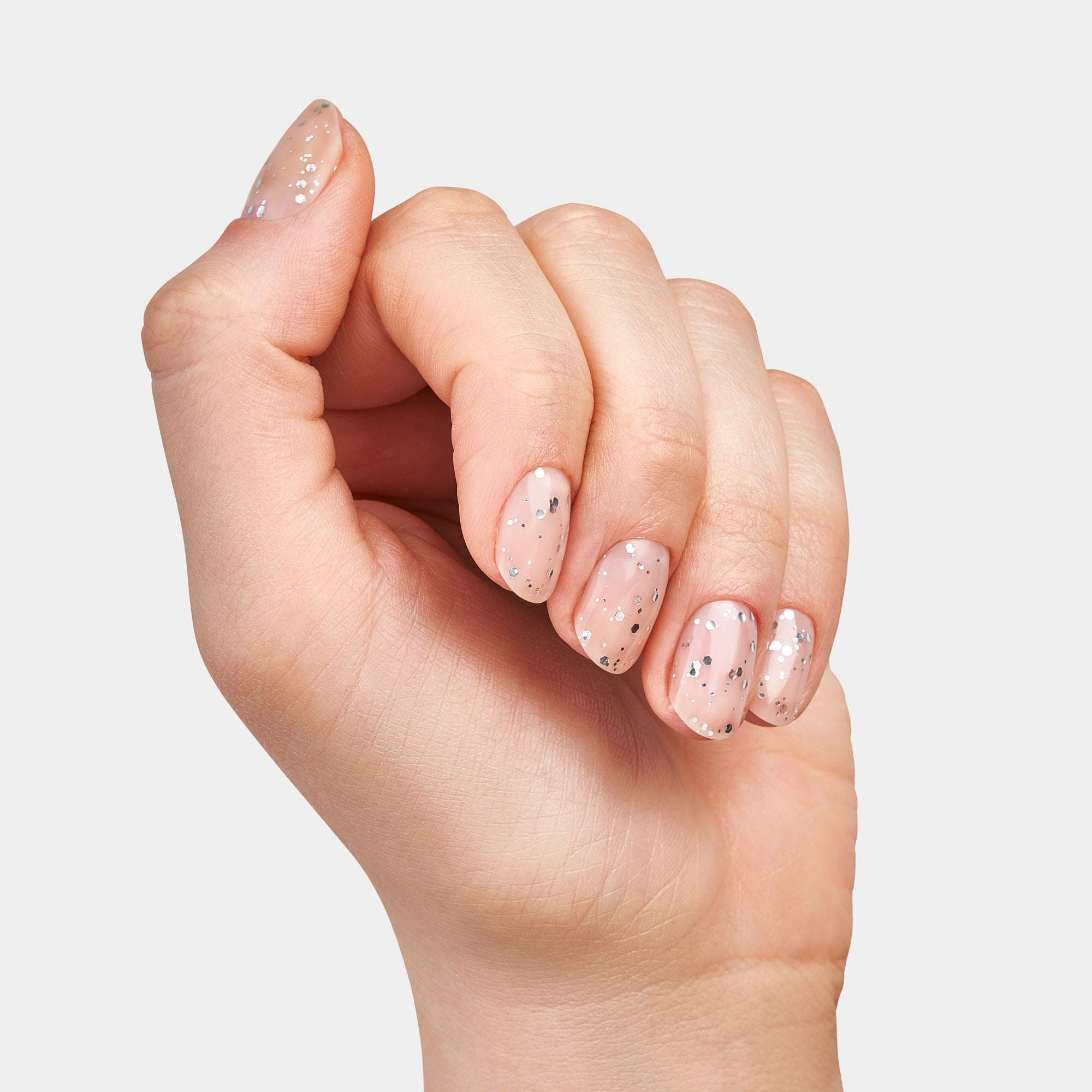 Single Gel Topcoat neglelak - Silver Glitter