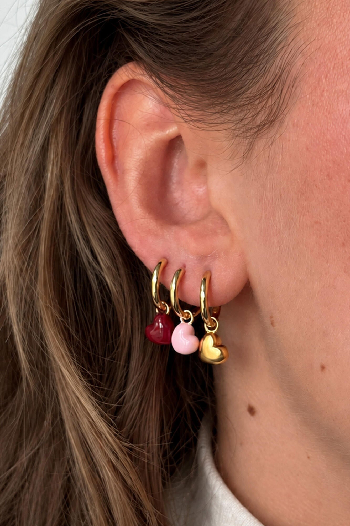 Grand Amore hoops – Forgyldt