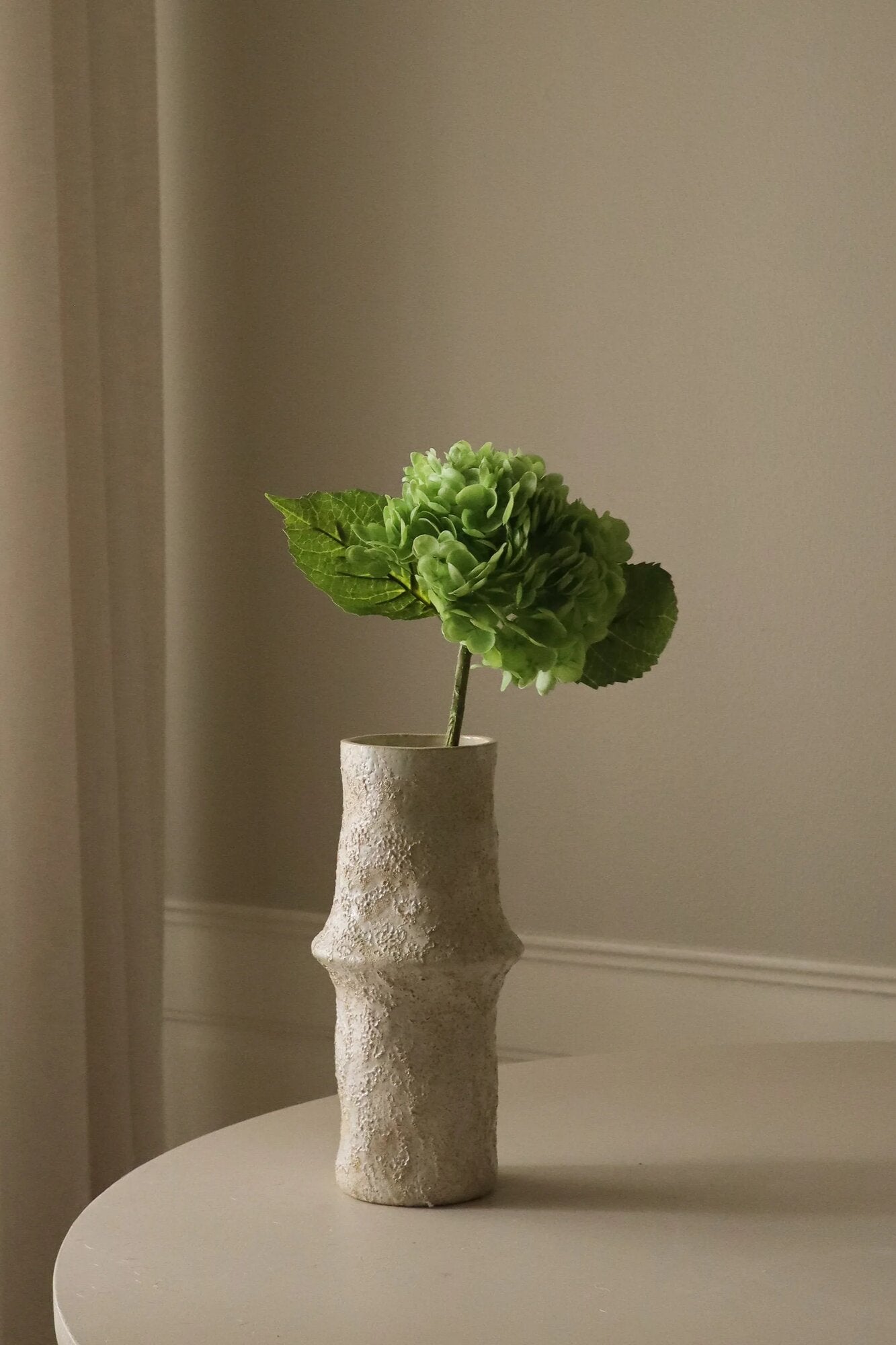 Kunstig Hortensia blomst - grøn