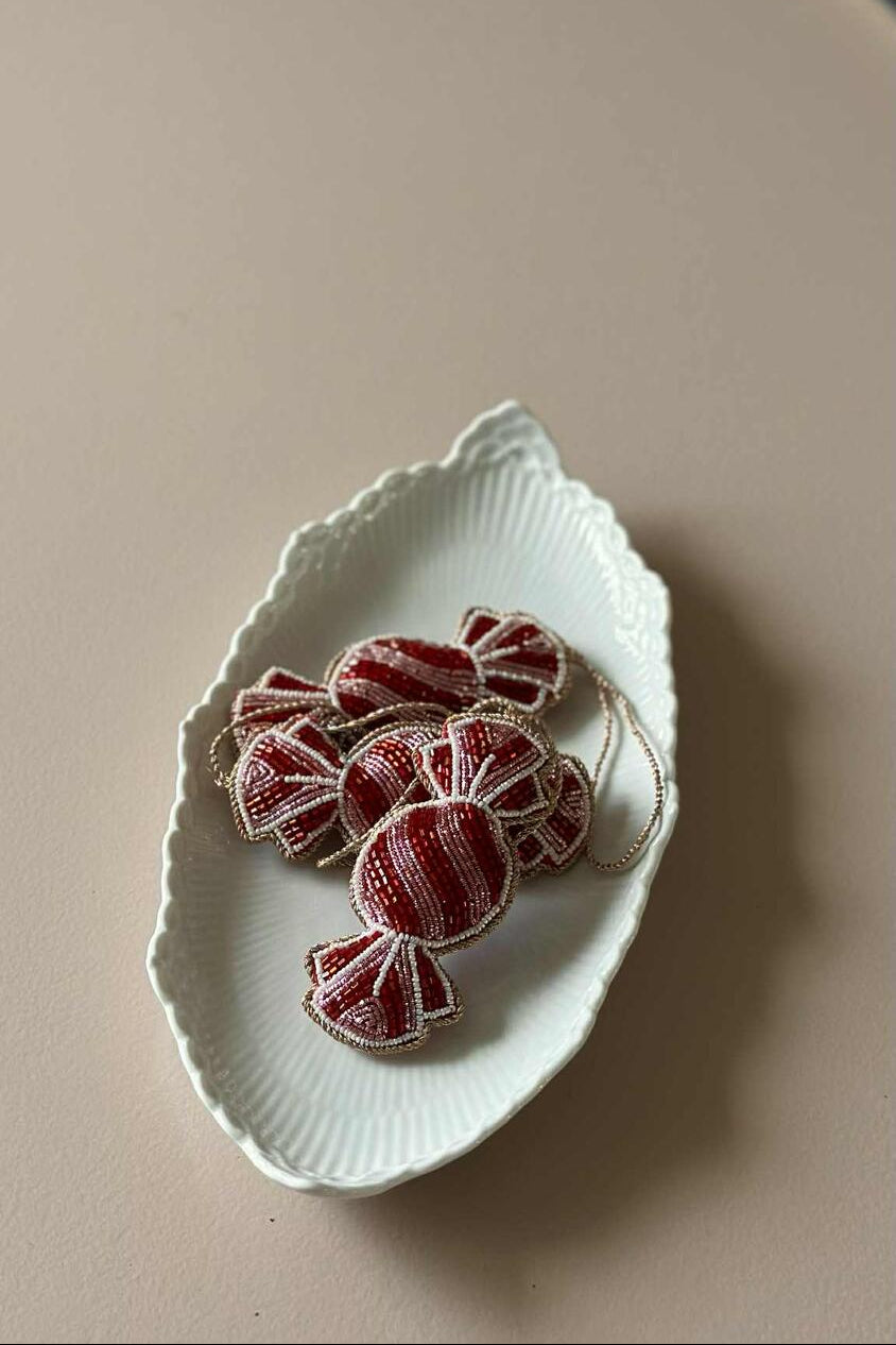 Karamel juleophæng - rød/pink