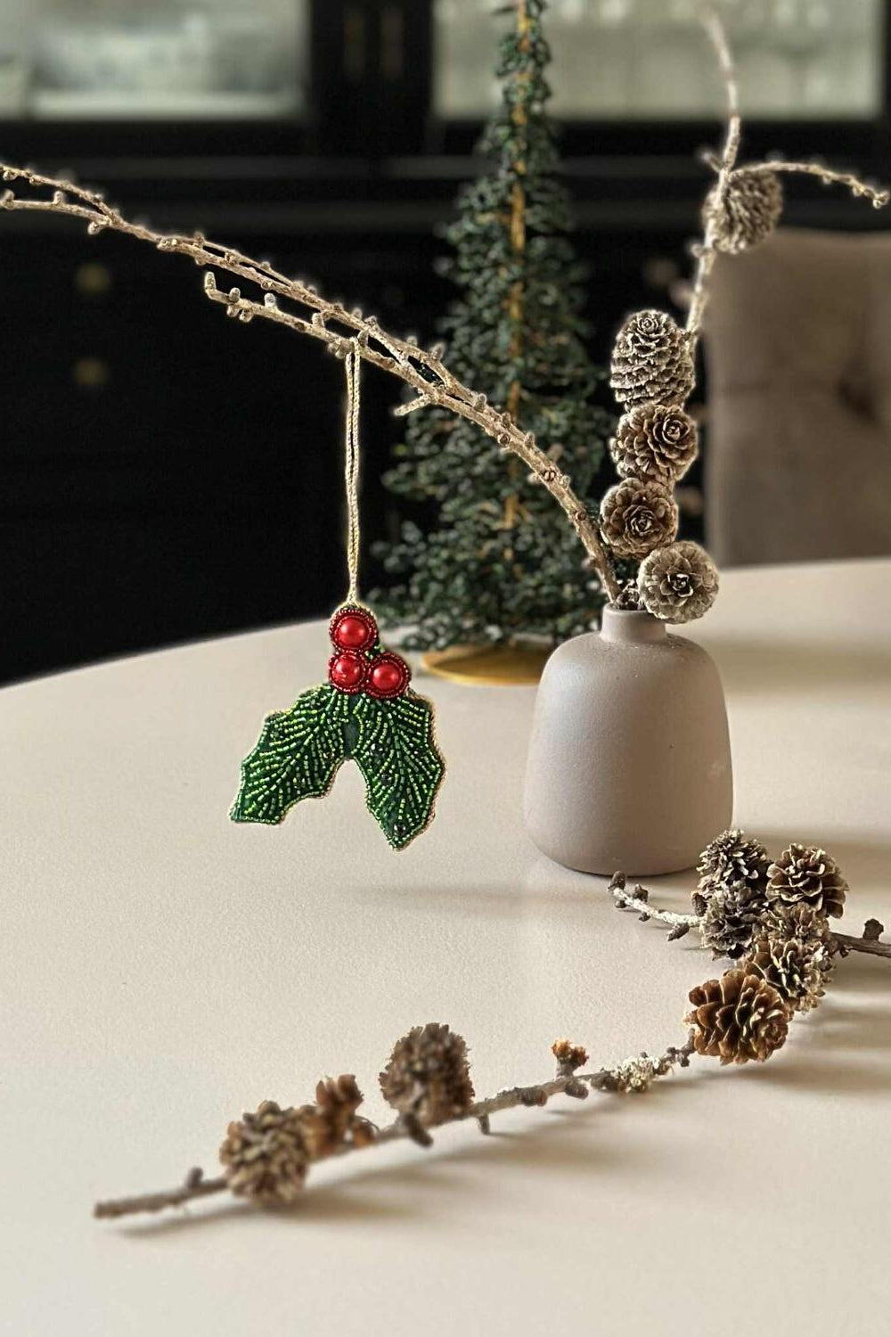 Kristjørn juleophæng - grøn/rød