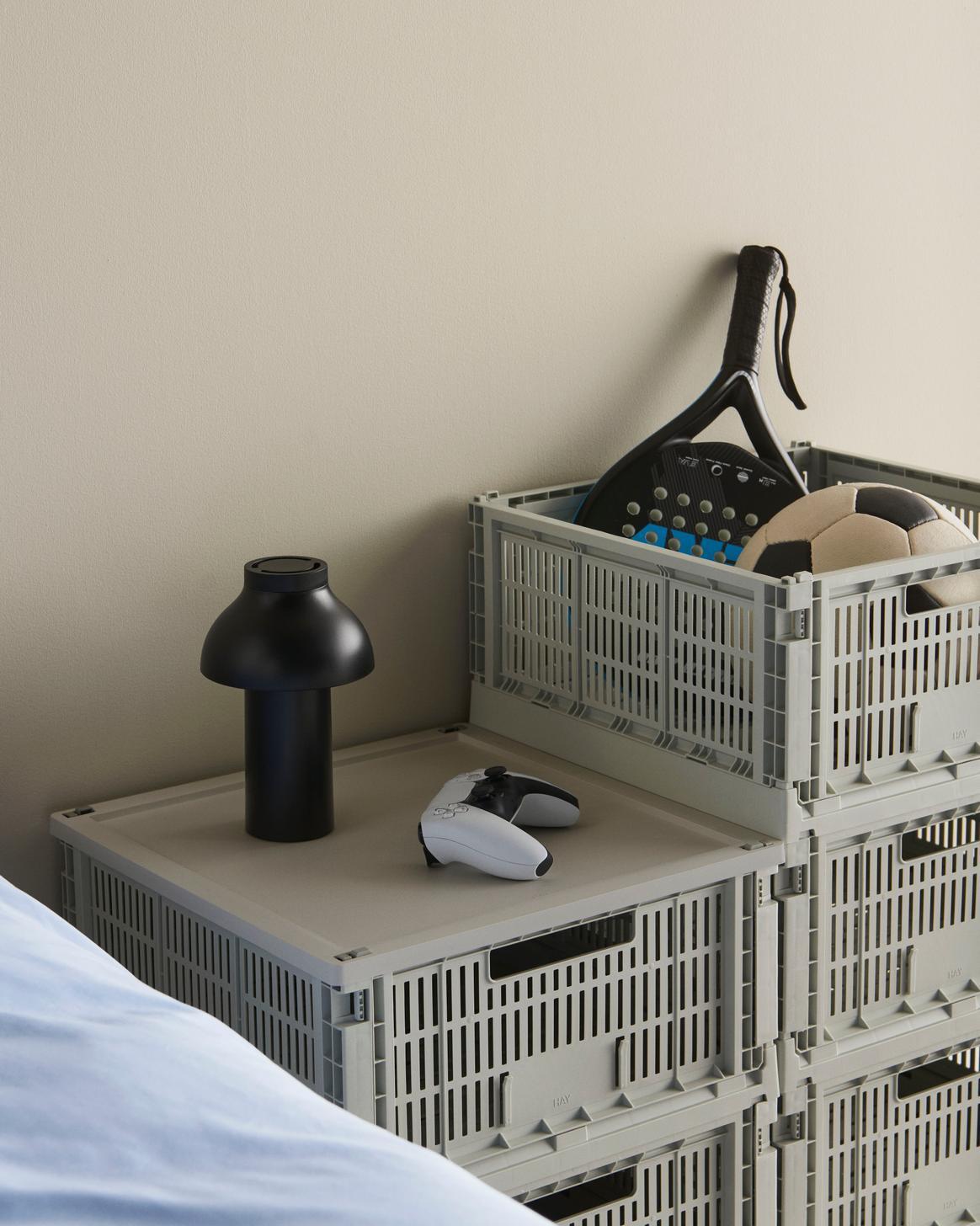 Colour Crate Plastic Square låg - Grey