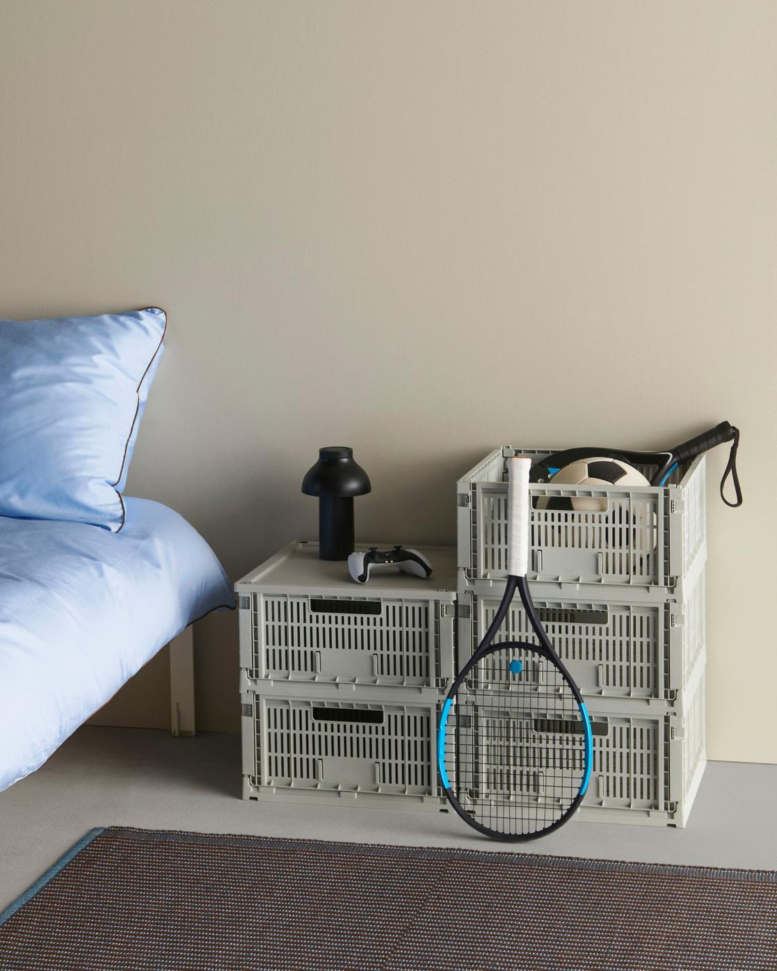 Colour Crate Plastic Square låg - Grey