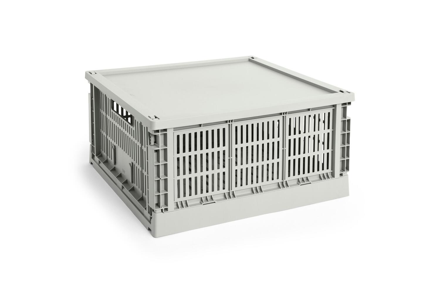 Colour Crate Plastic Square låg - Grey
