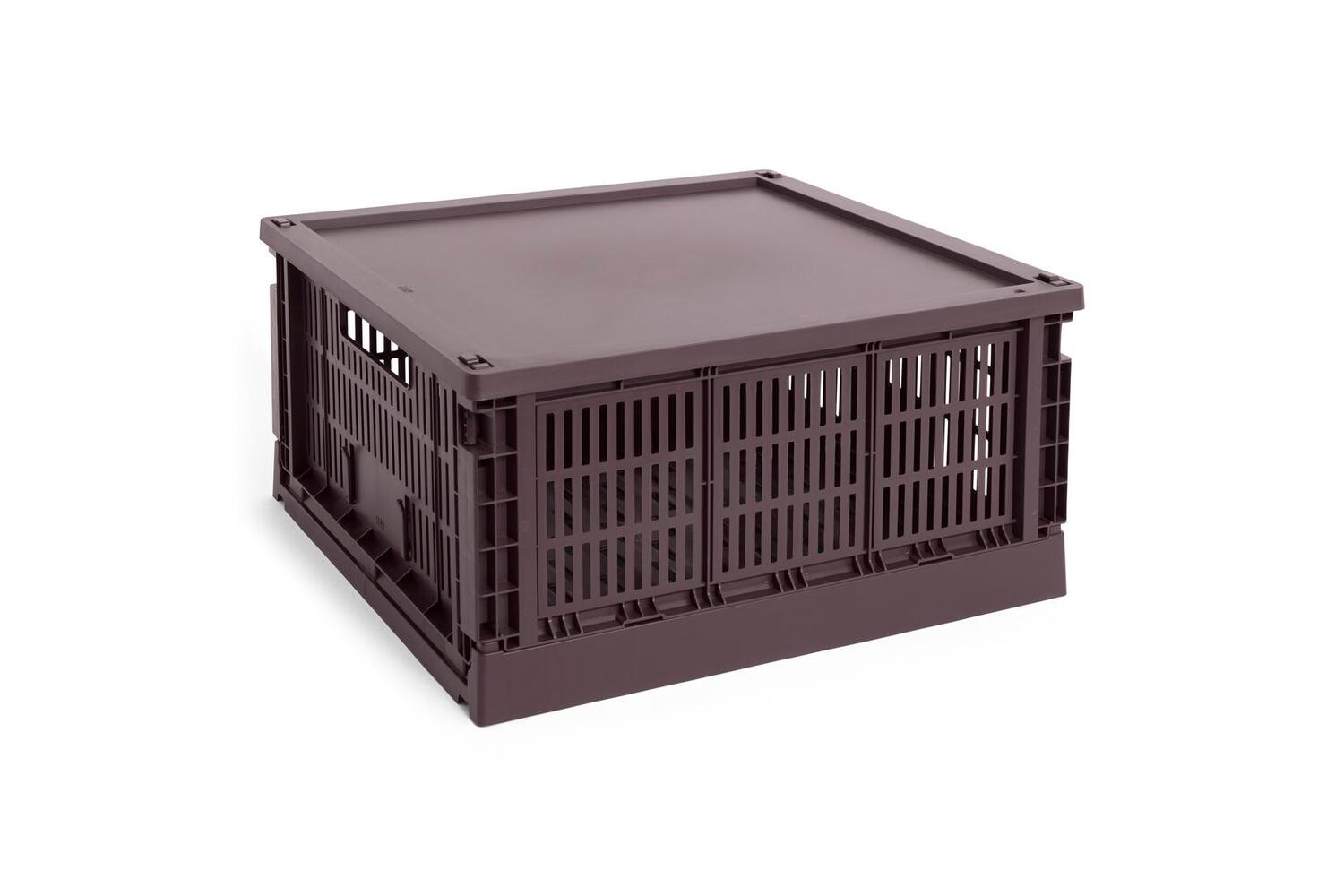 Colour Crate Plastic Square låg - Bordeaux
