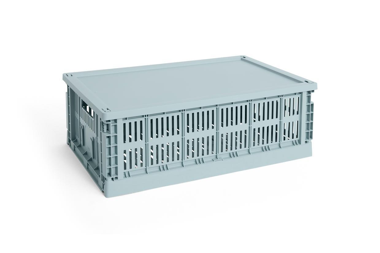 Colour Crate Plastic låg - Dusty blue
