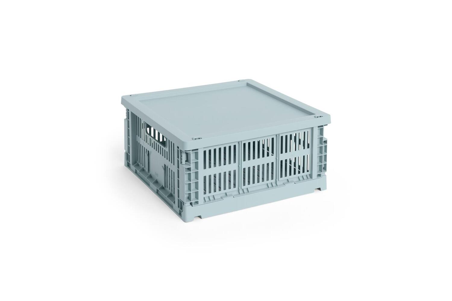 Colour Crate Plastic Square/Cube låg, M - Dusty Blue