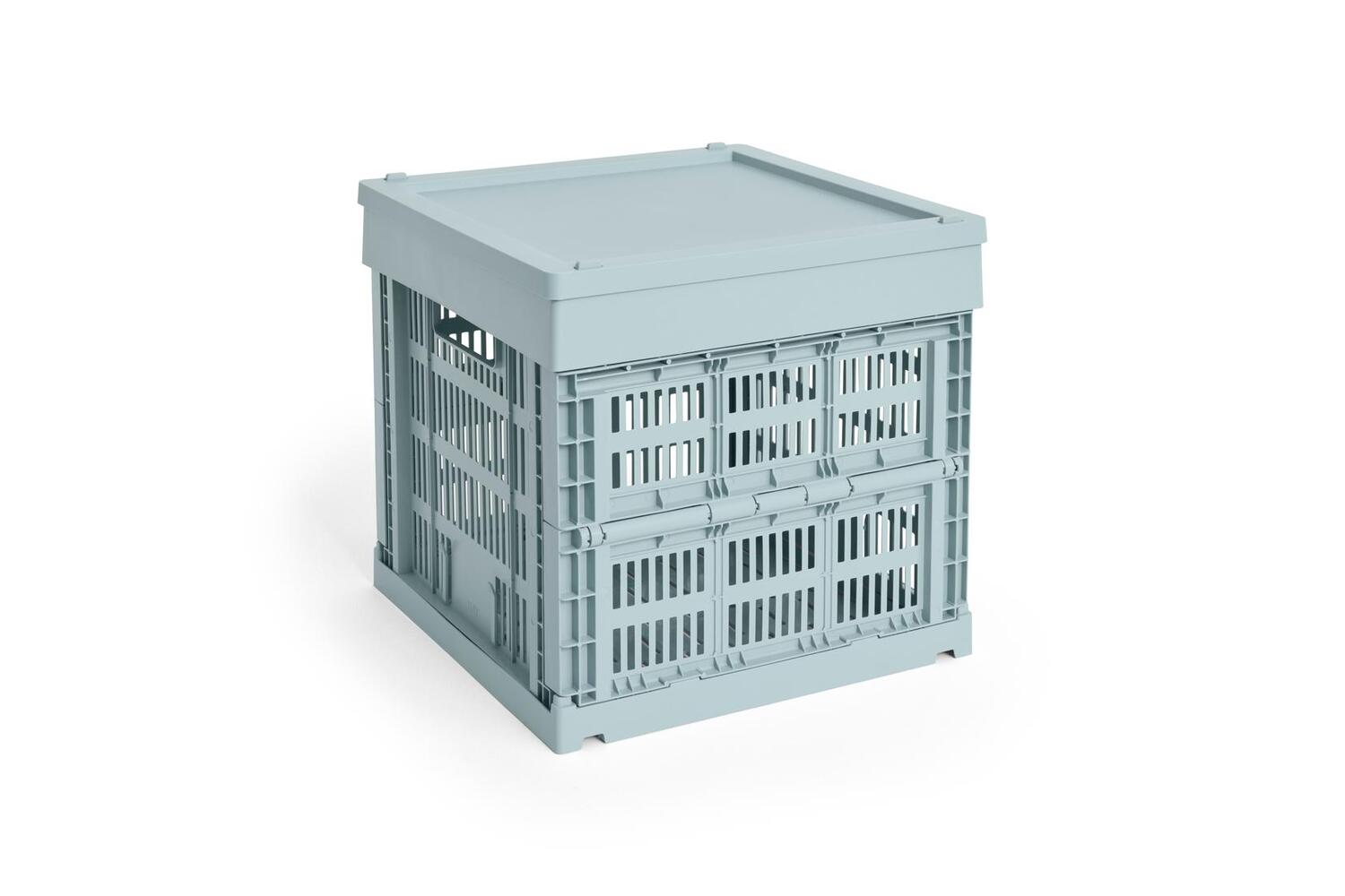 Colour Crate Plastic Square/Cube låg, M - Dusty Blue